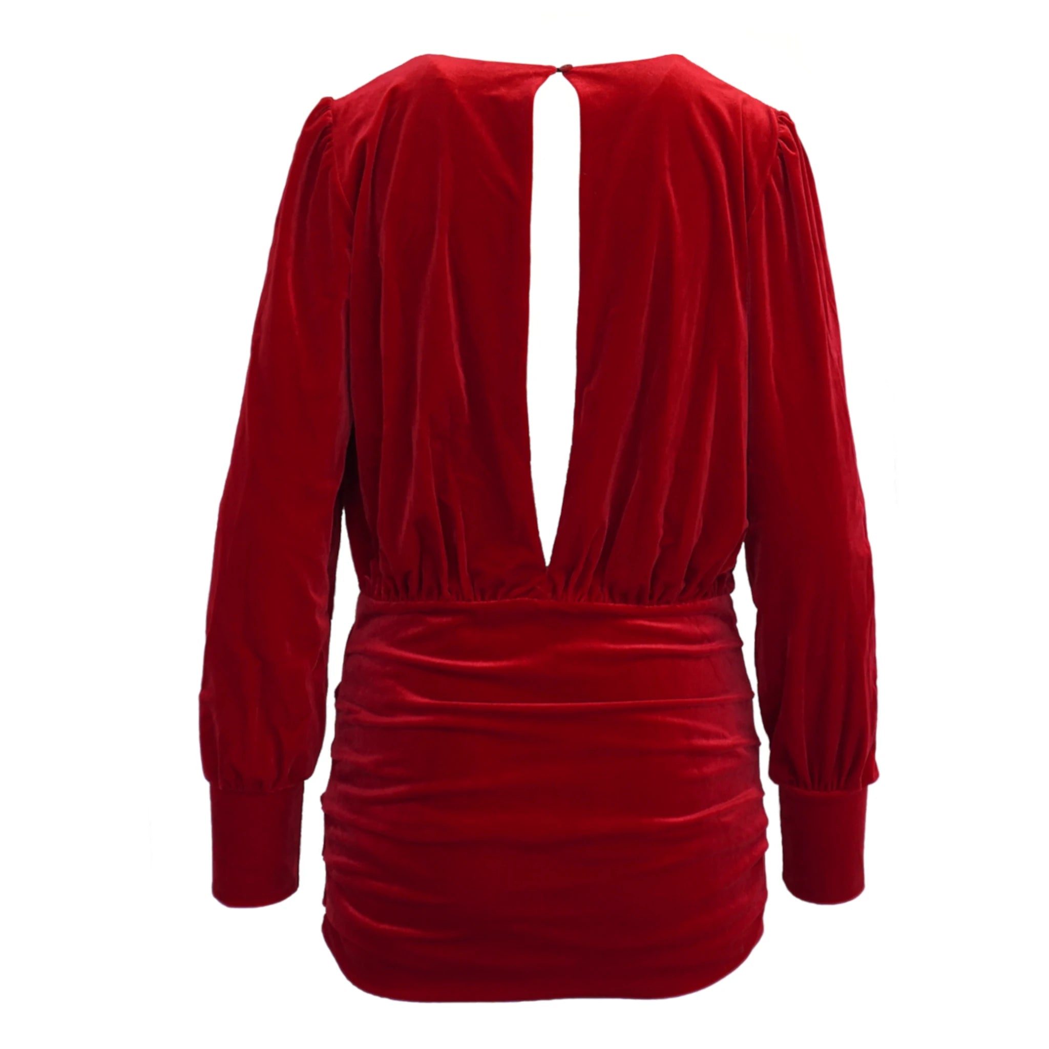 ZOE - short dress in red chenille