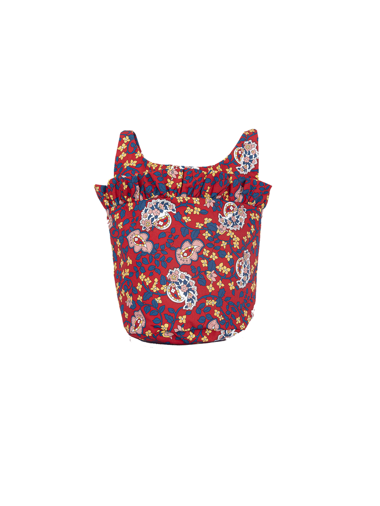 JASMINE - bucket bag with shoulder strap in cotton Dumbarton print