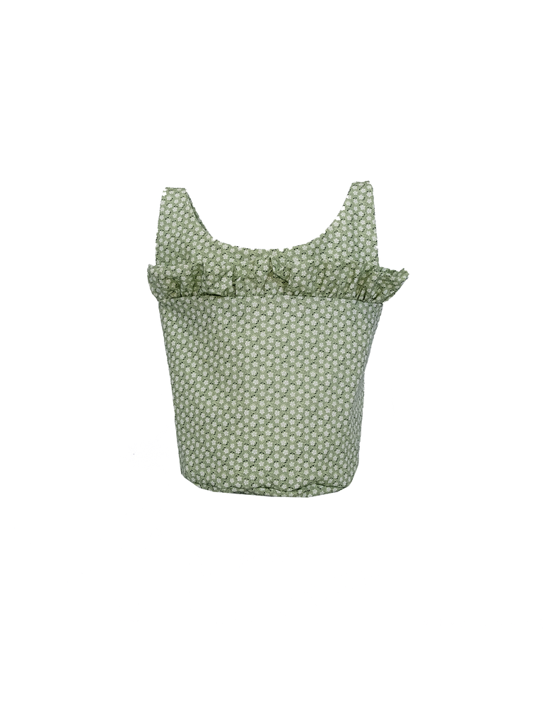JASMINE - bucket bag with shoulder strap in cotton Villa d'Este print