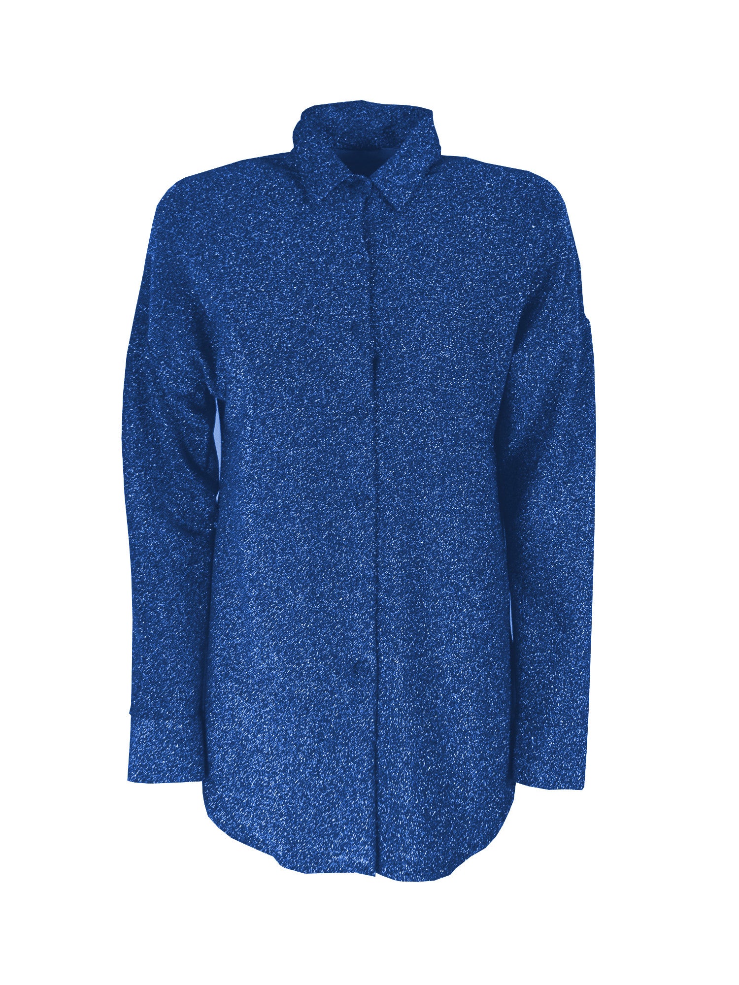 CELESTE - blue lurex shirt