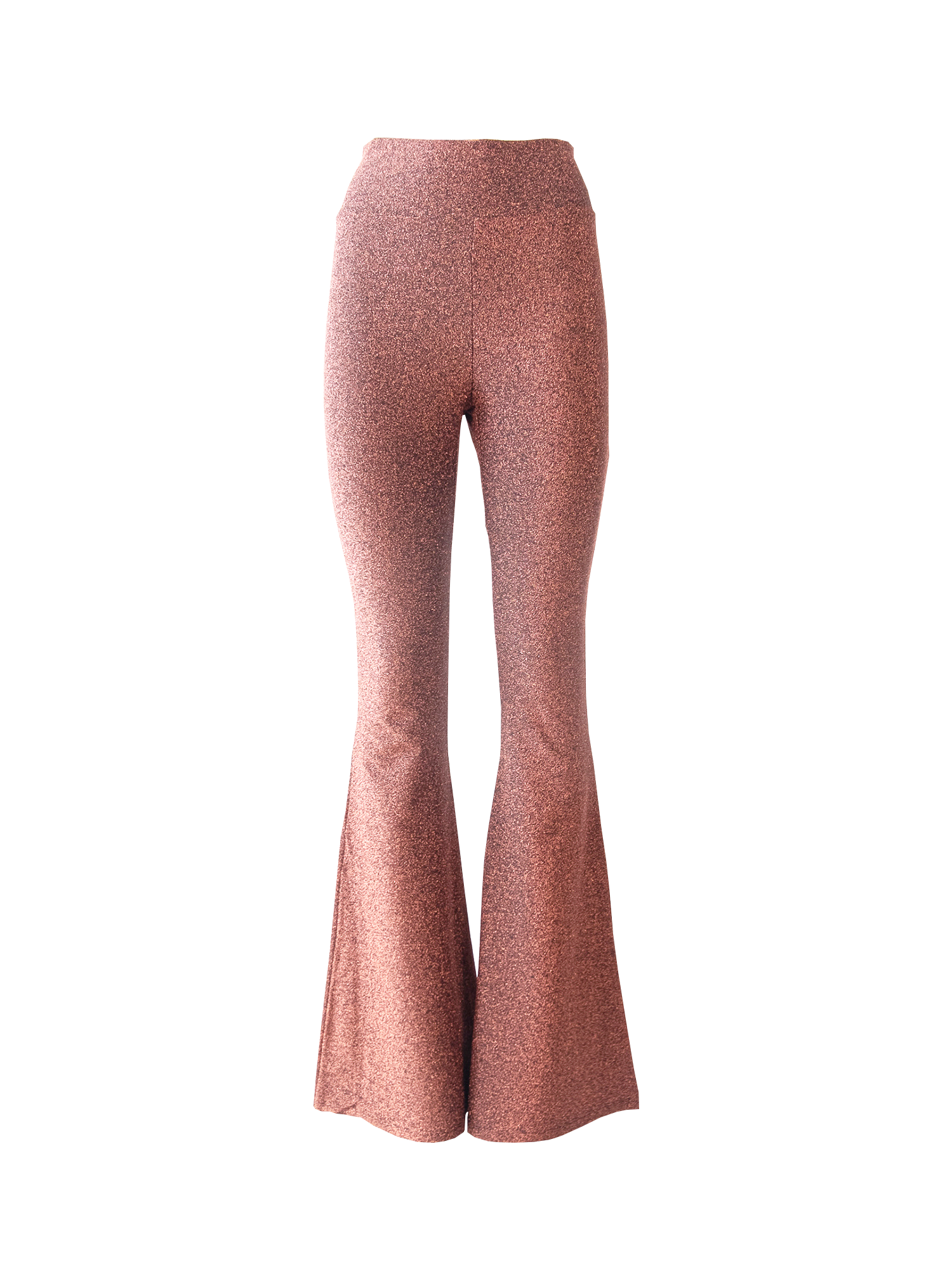 LOLA - flared pants in bronze lurex