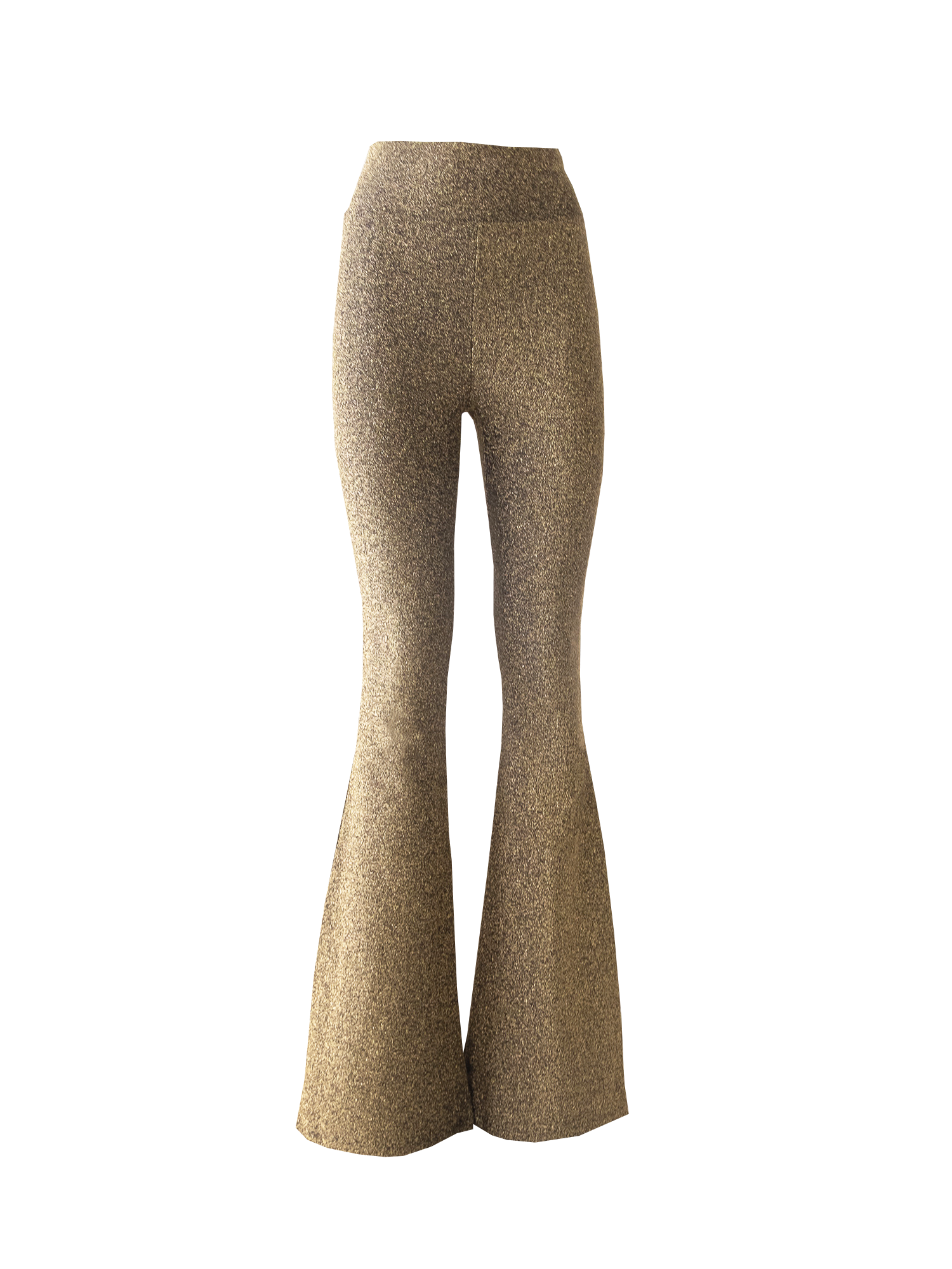 LOLA - flared pants in gold lurex