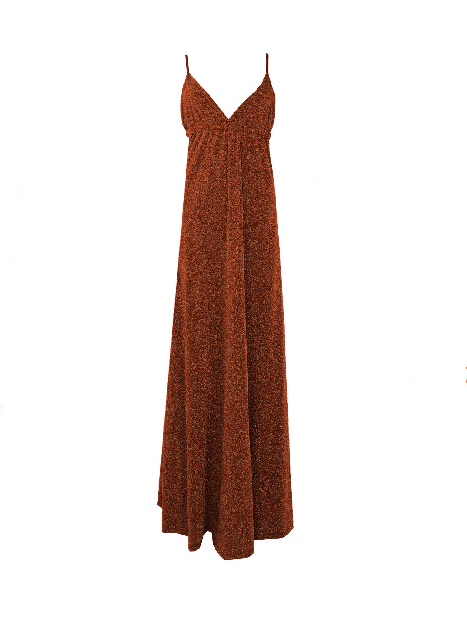 MICOL - long bronze lurex dress