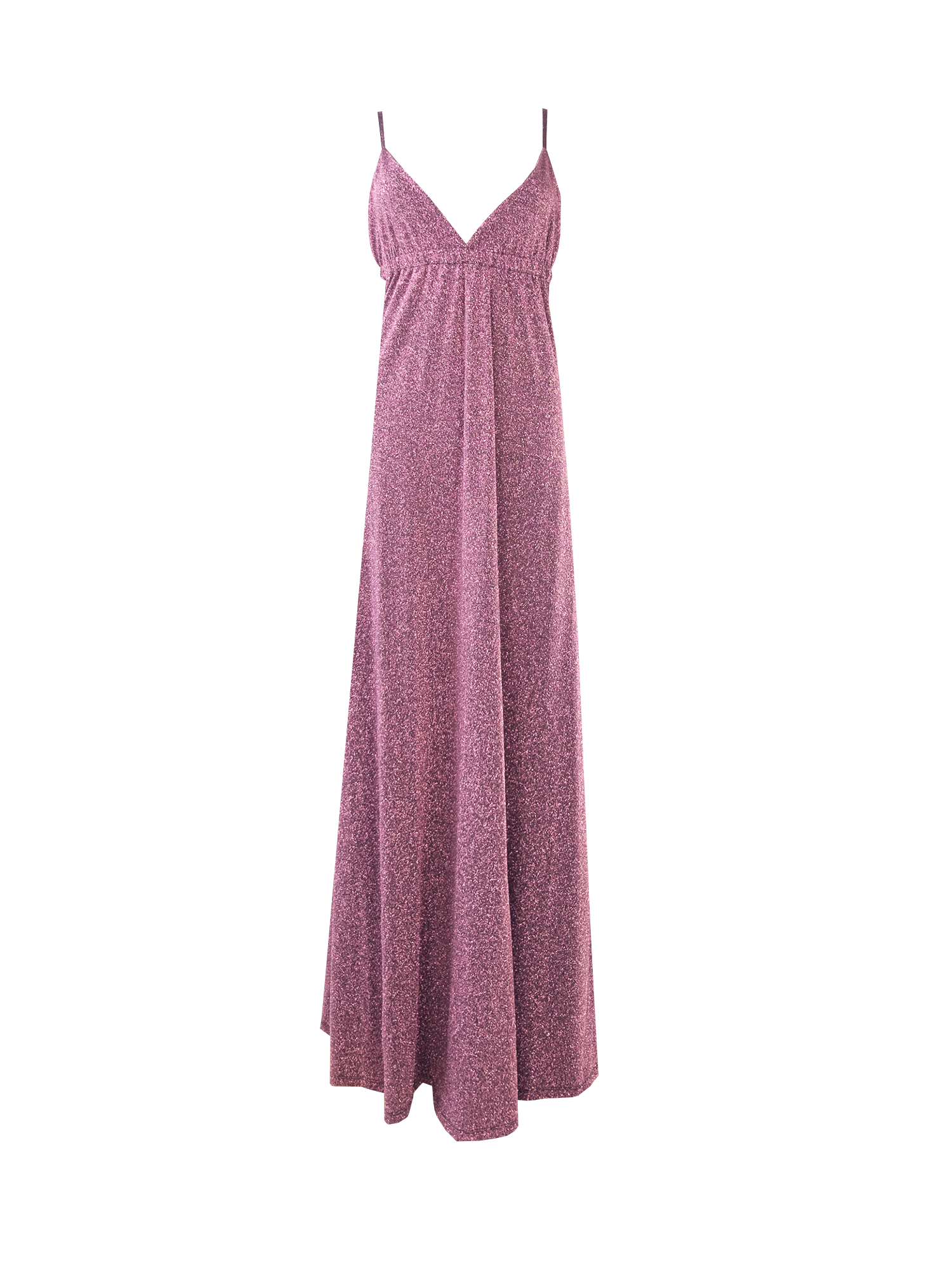 MICOL - long pink lurex dress