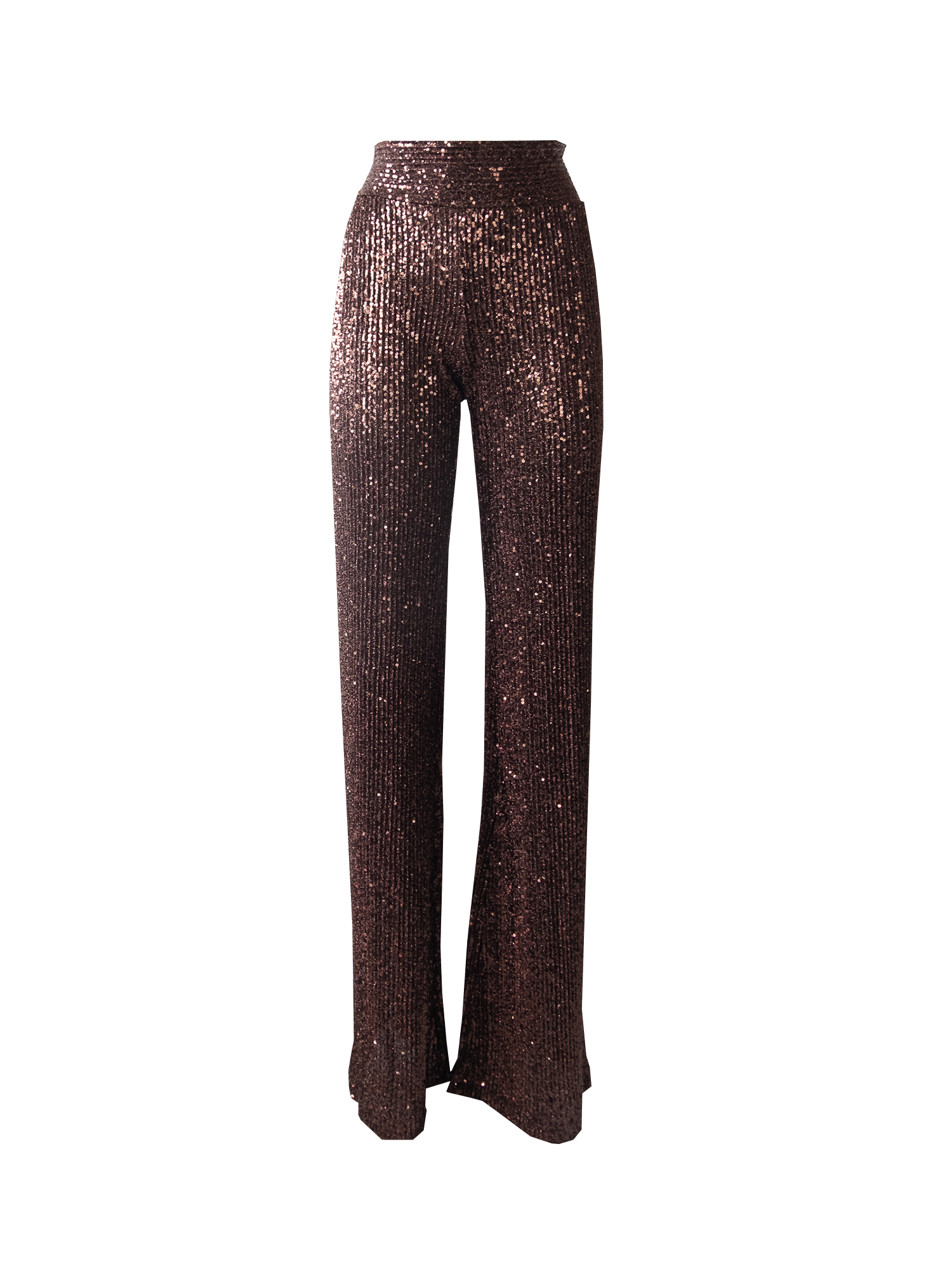 MIMI - trousers in brown sequin