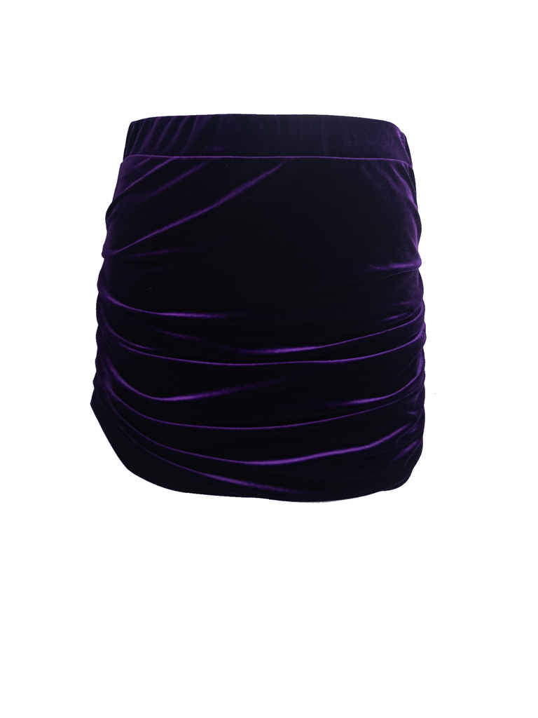 NINA - drap skirt in purple chenille