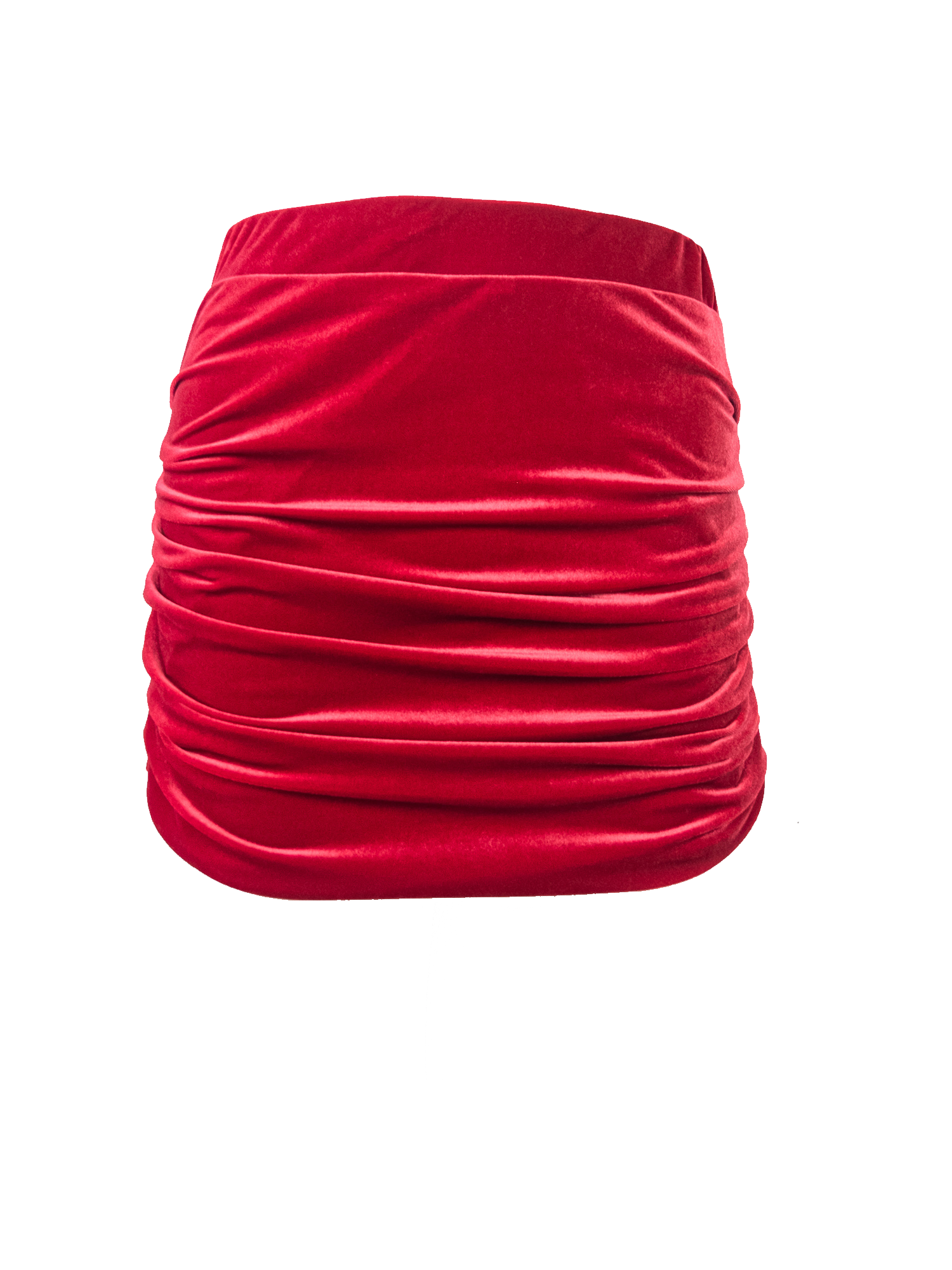NINA - drap skirt in red chenille