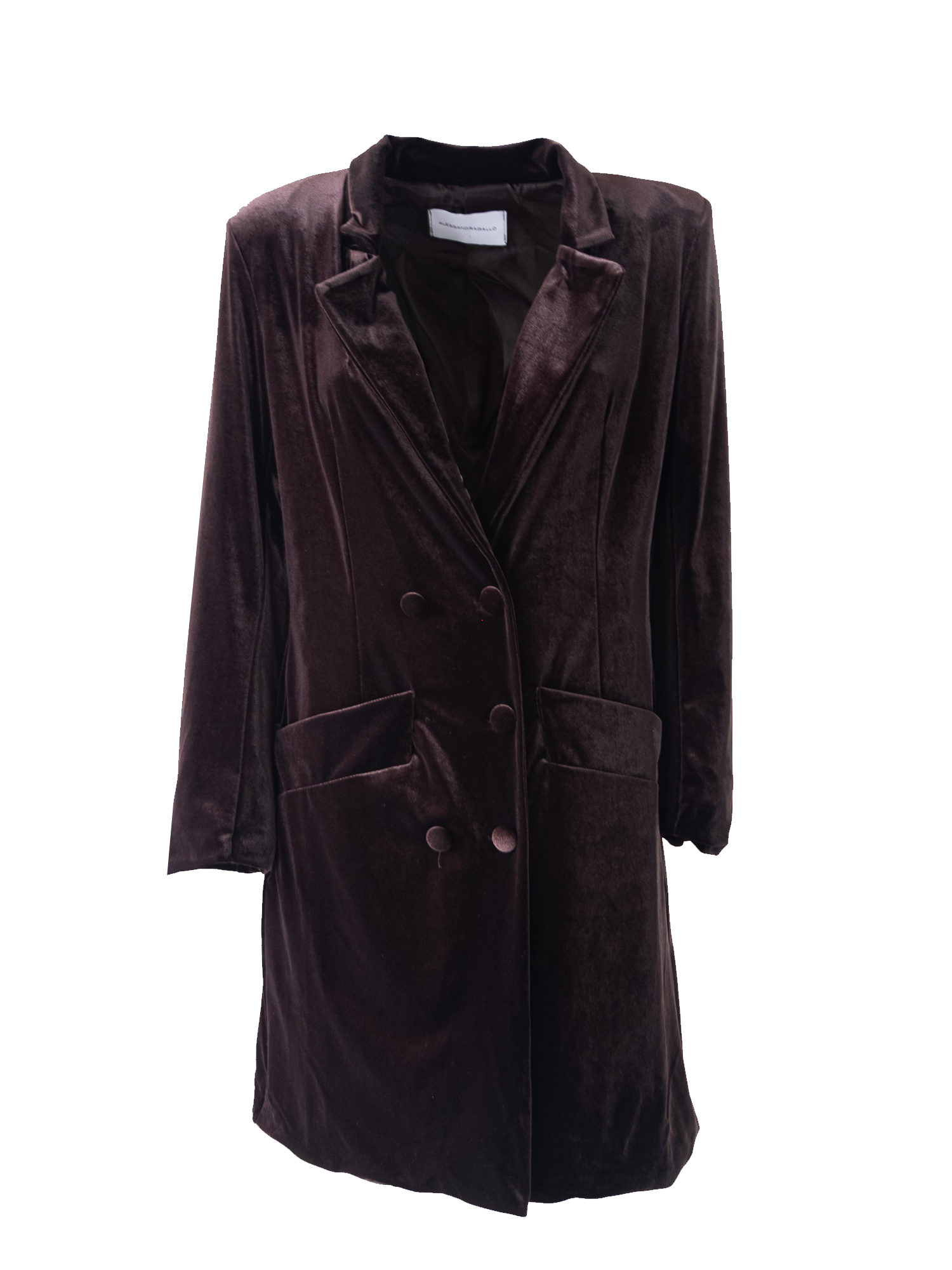 NORA - robe manteau dress in brown chenille