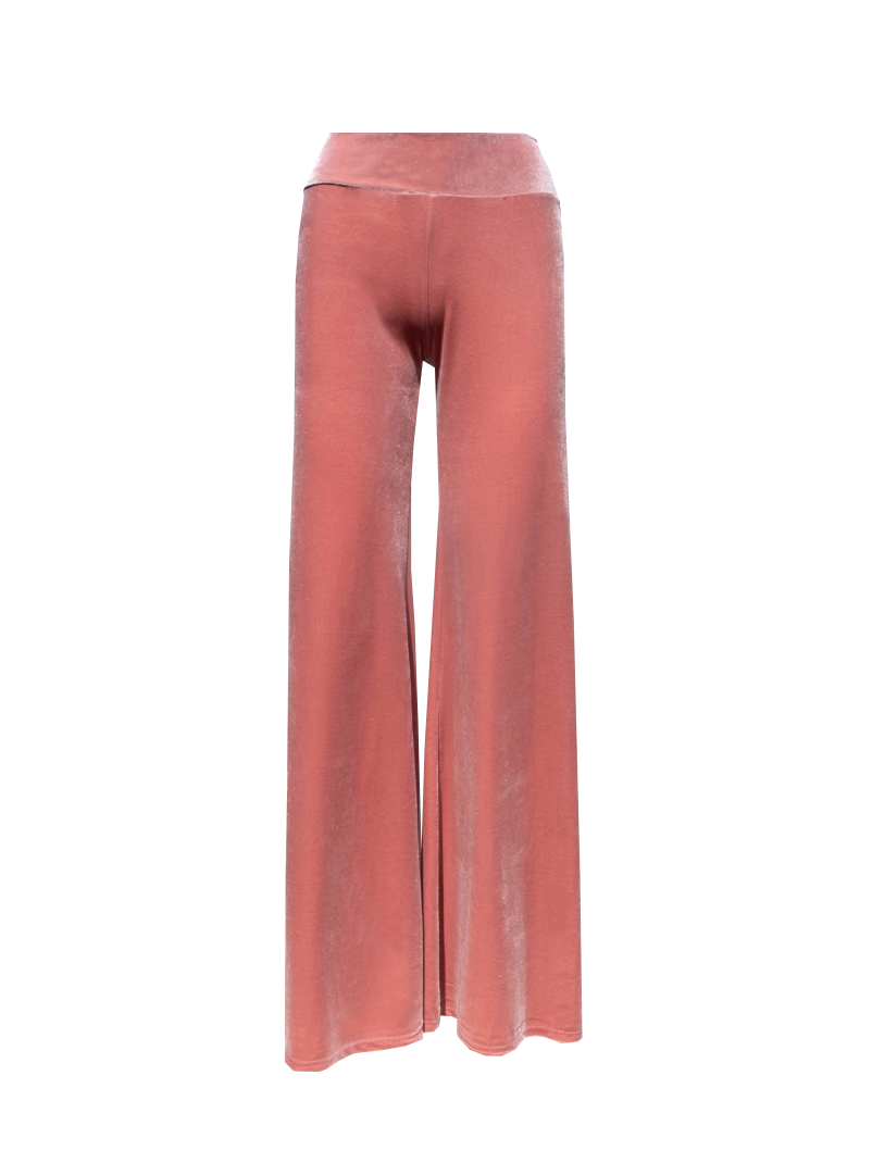 MIMI - pink chenille palazzo pants