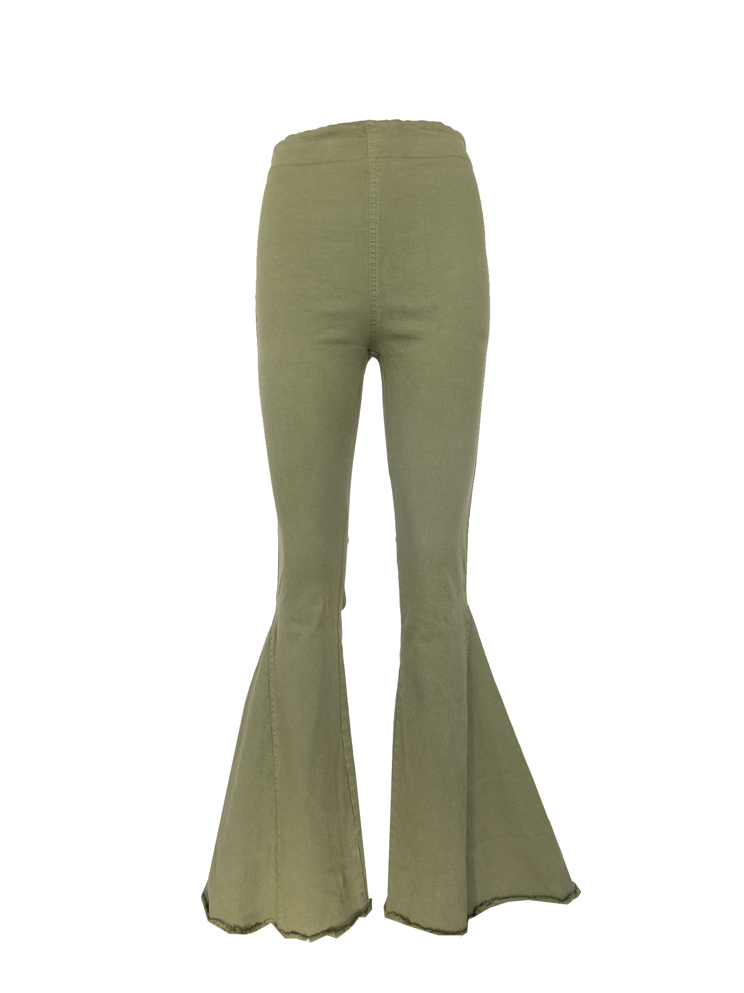 LOLISSIMA - flared trousers in green cotton