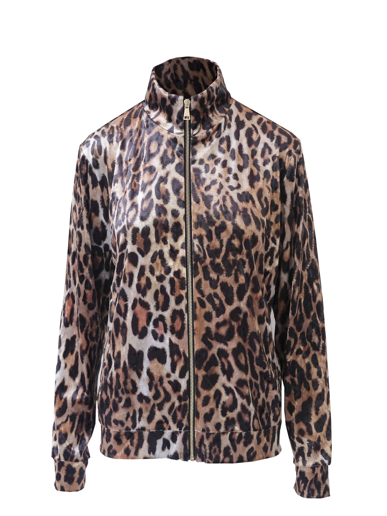 REINE - jacket with zip and pockets in animalier hammered chenille
