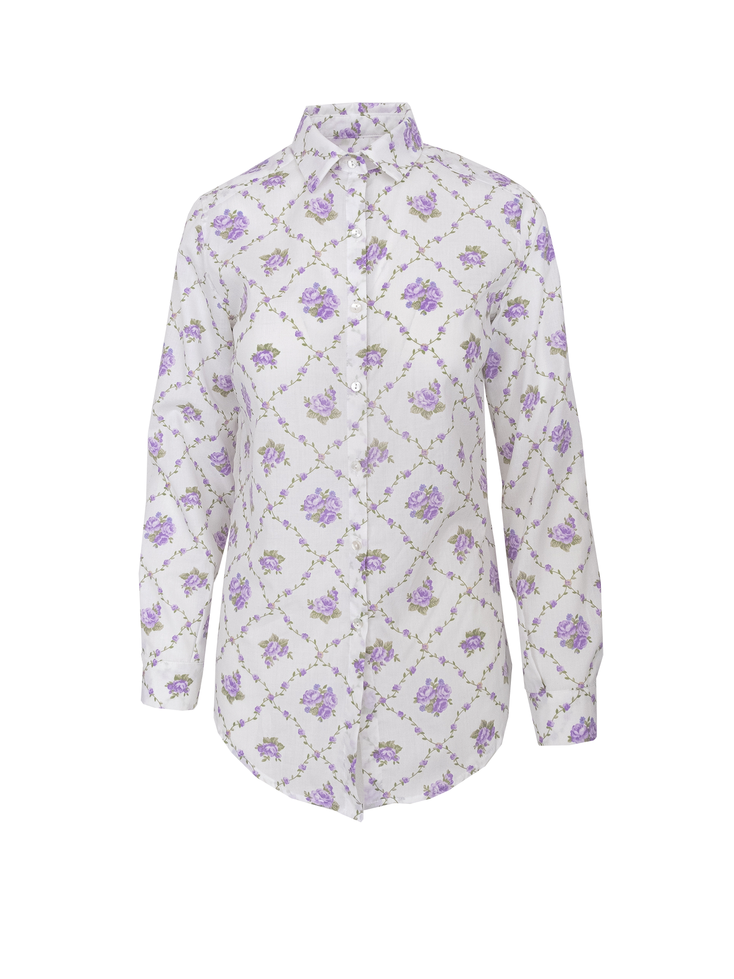 PEONIA - blouse in cotton Violet print