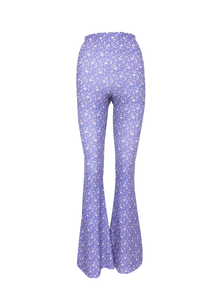 LOLA - flared trousers in lycra Versailles print