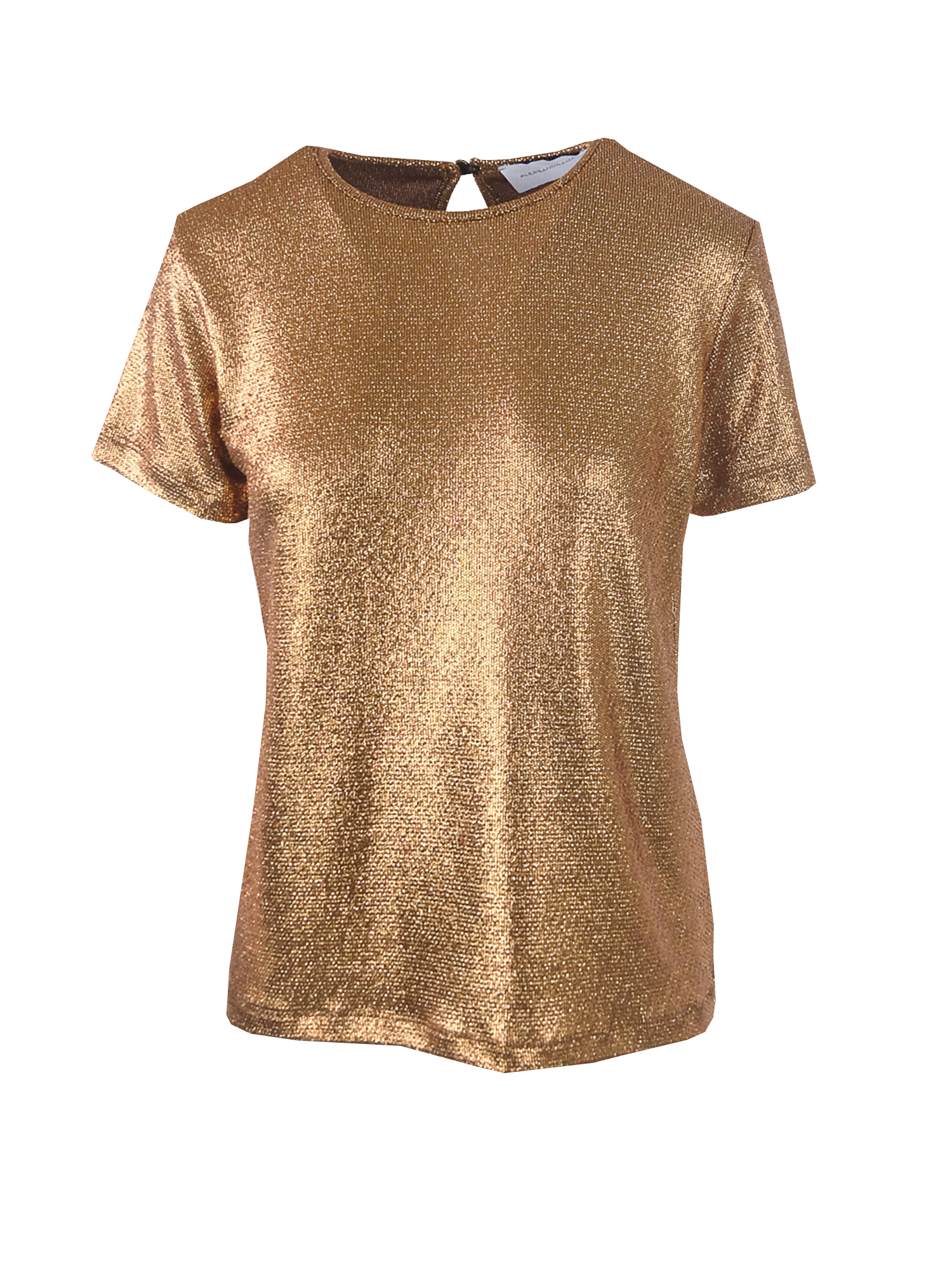 CARMEN - T-shirt in bronze lurex