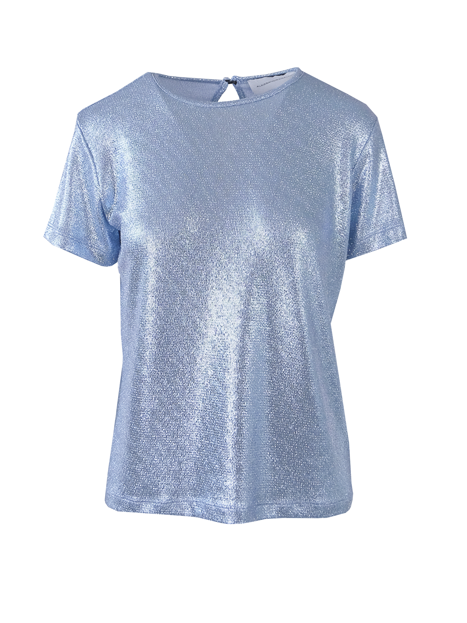 CARMEN - T-shirt in light blue lurex
