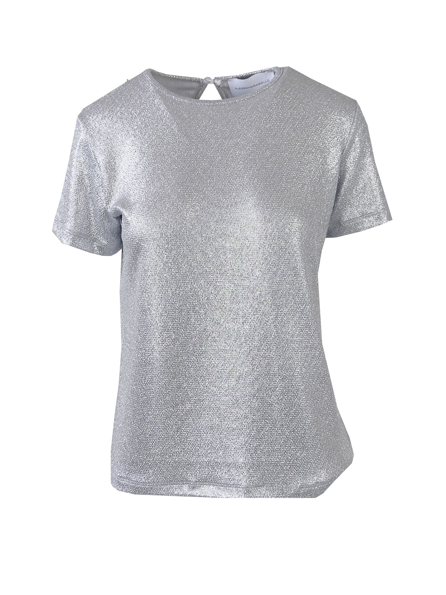 CARMEN - T-shirt in silver lurex