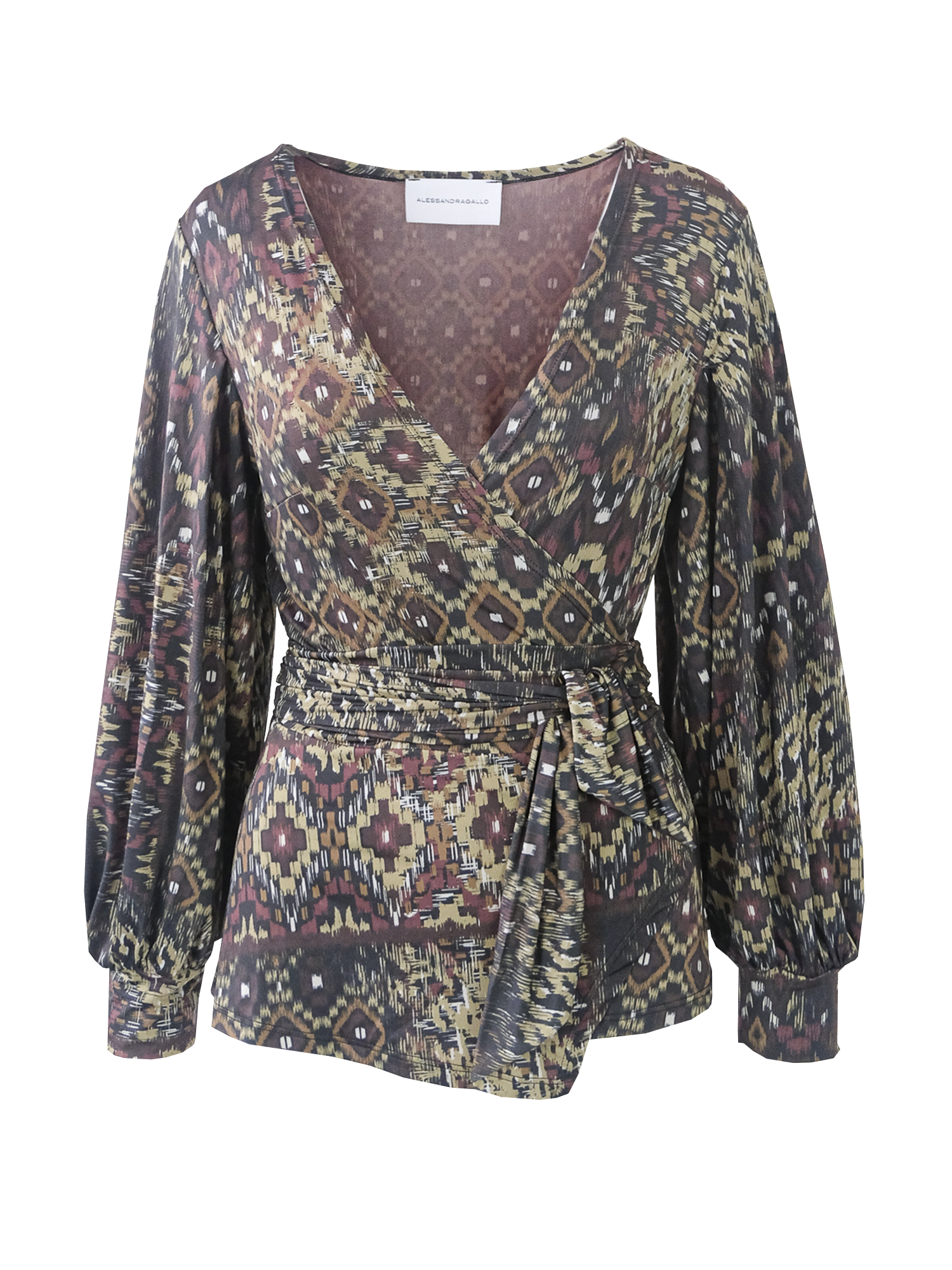 CLOE - kimono blouse in print earth lycra