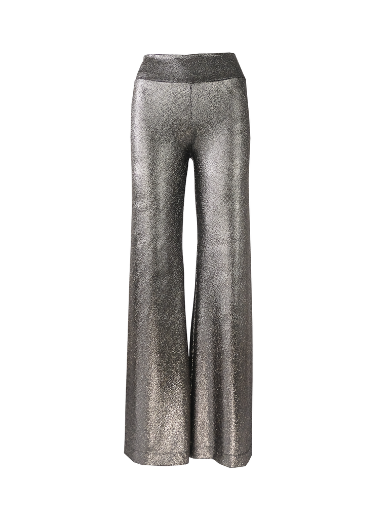 MIMI - trousers in charcoal grey lurex