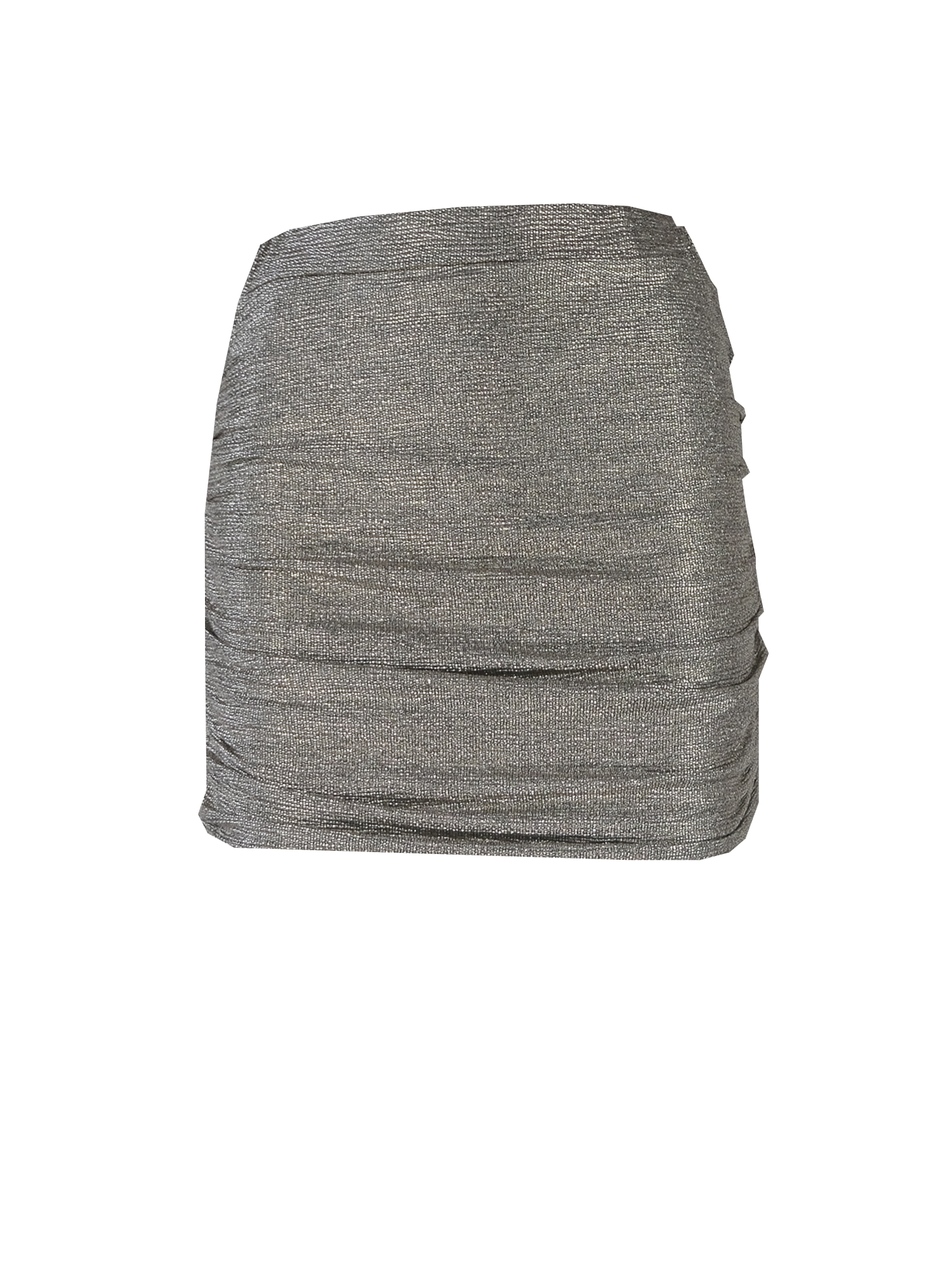 NINA - drap skirt in charcoal grey lurex