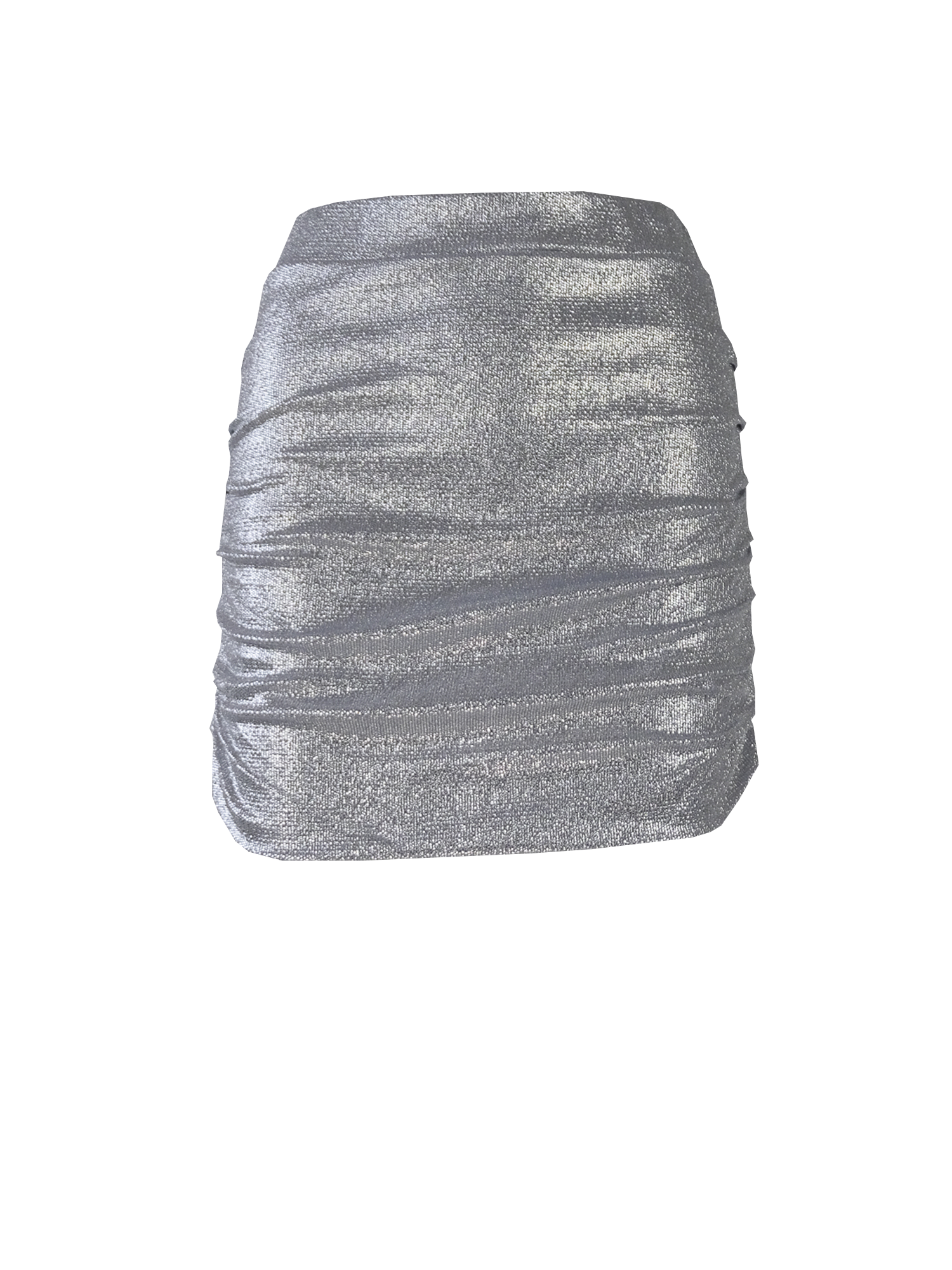 NINA - mini skirt in silver lurex