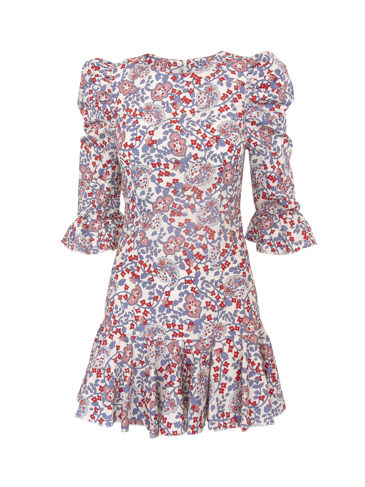 ANDREA - short Kew print cotton dress