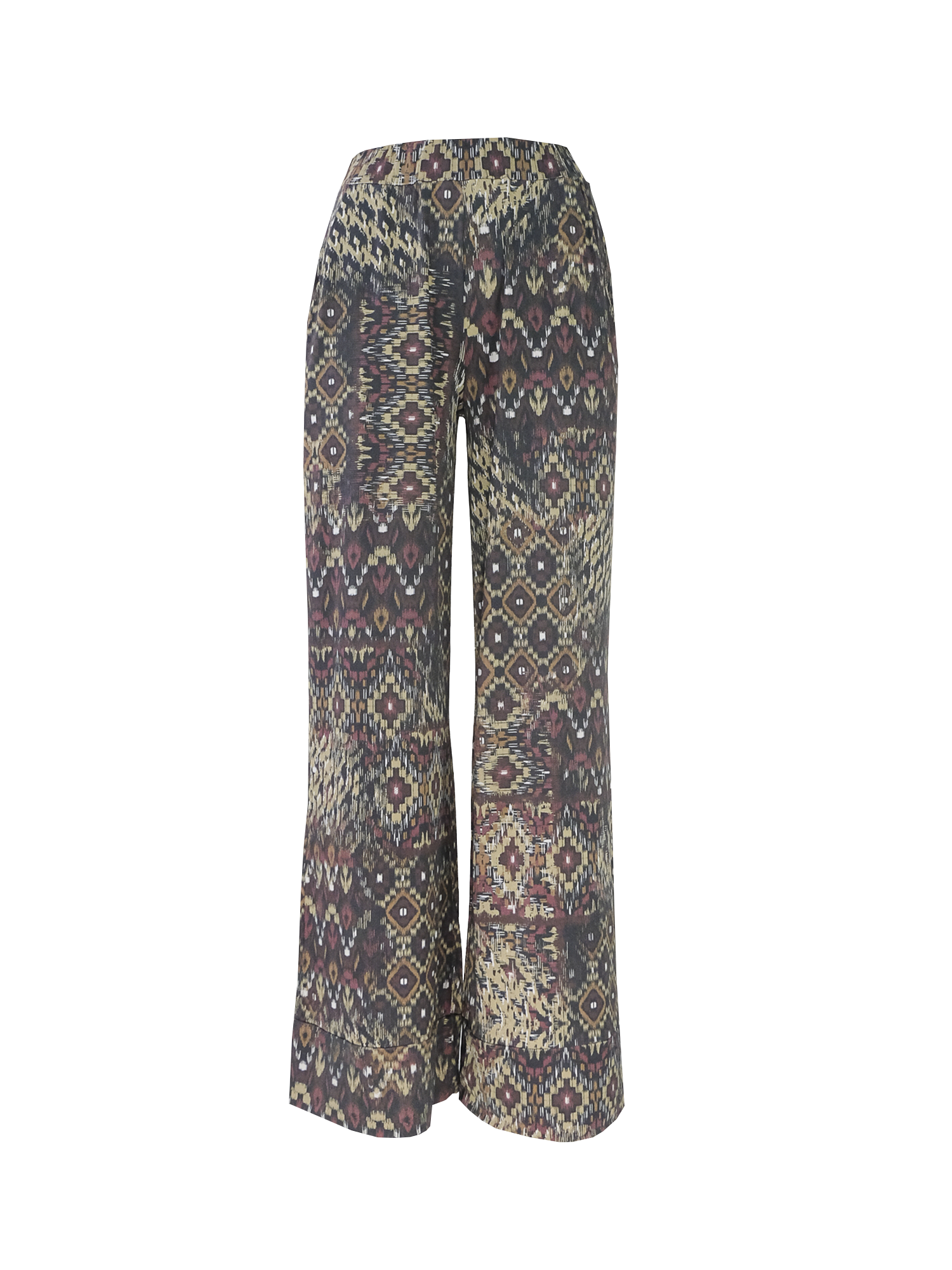 AIDA - palazzo trousers with side pockets in earth lycra