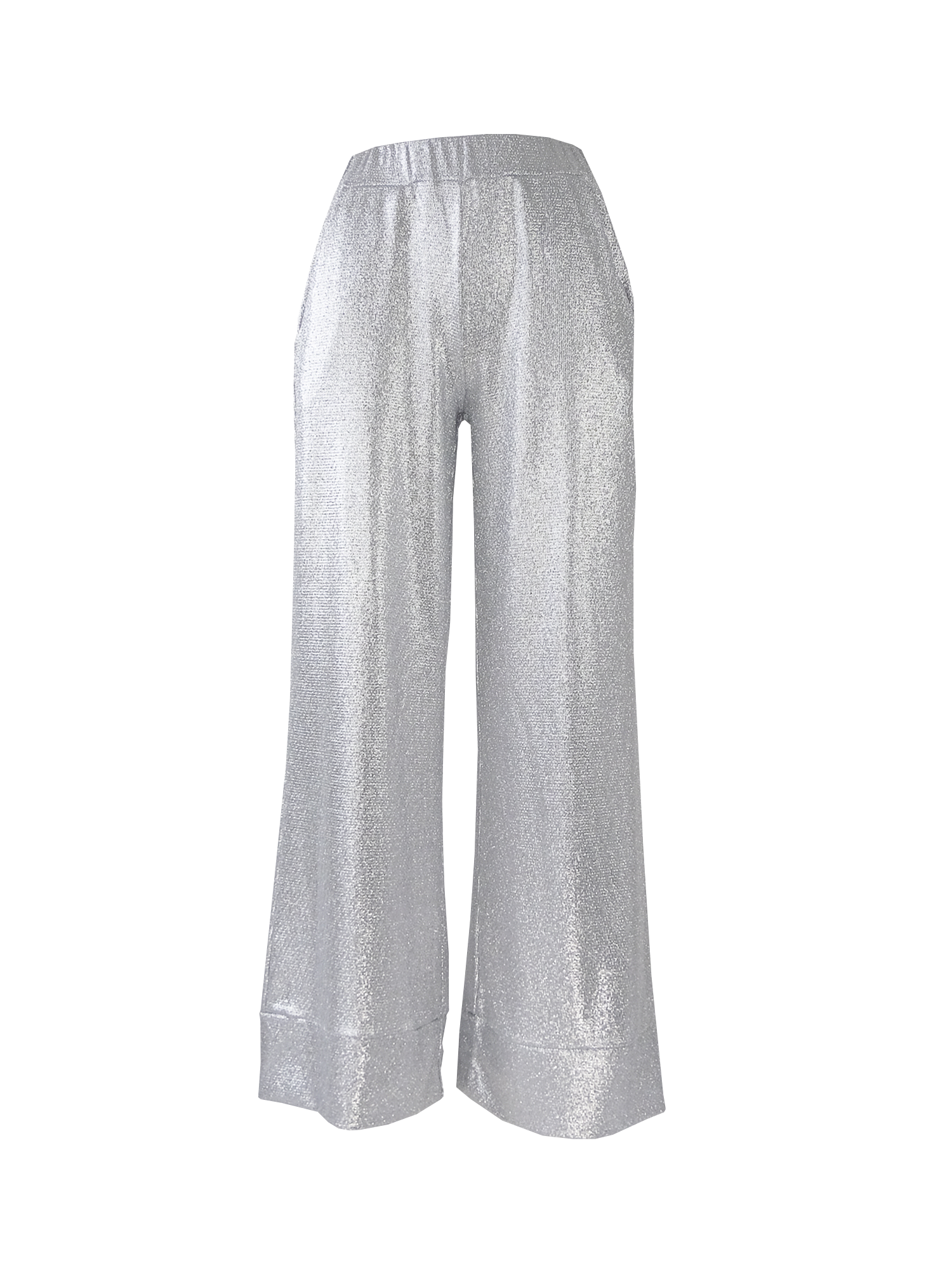 AIDA - silver lurex palazzo pants