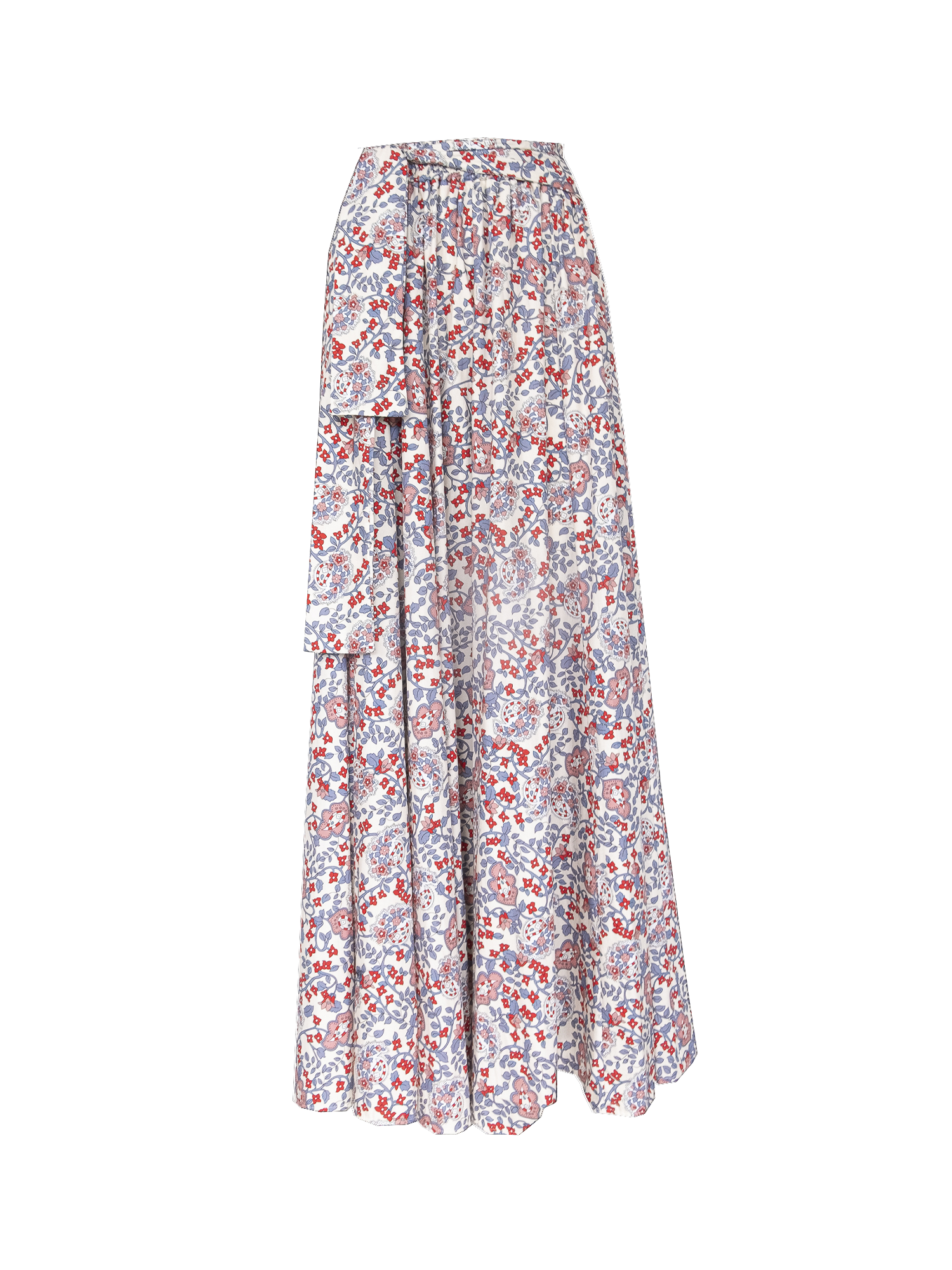 FIORDALISA - long cotton skirt in Kew pattern