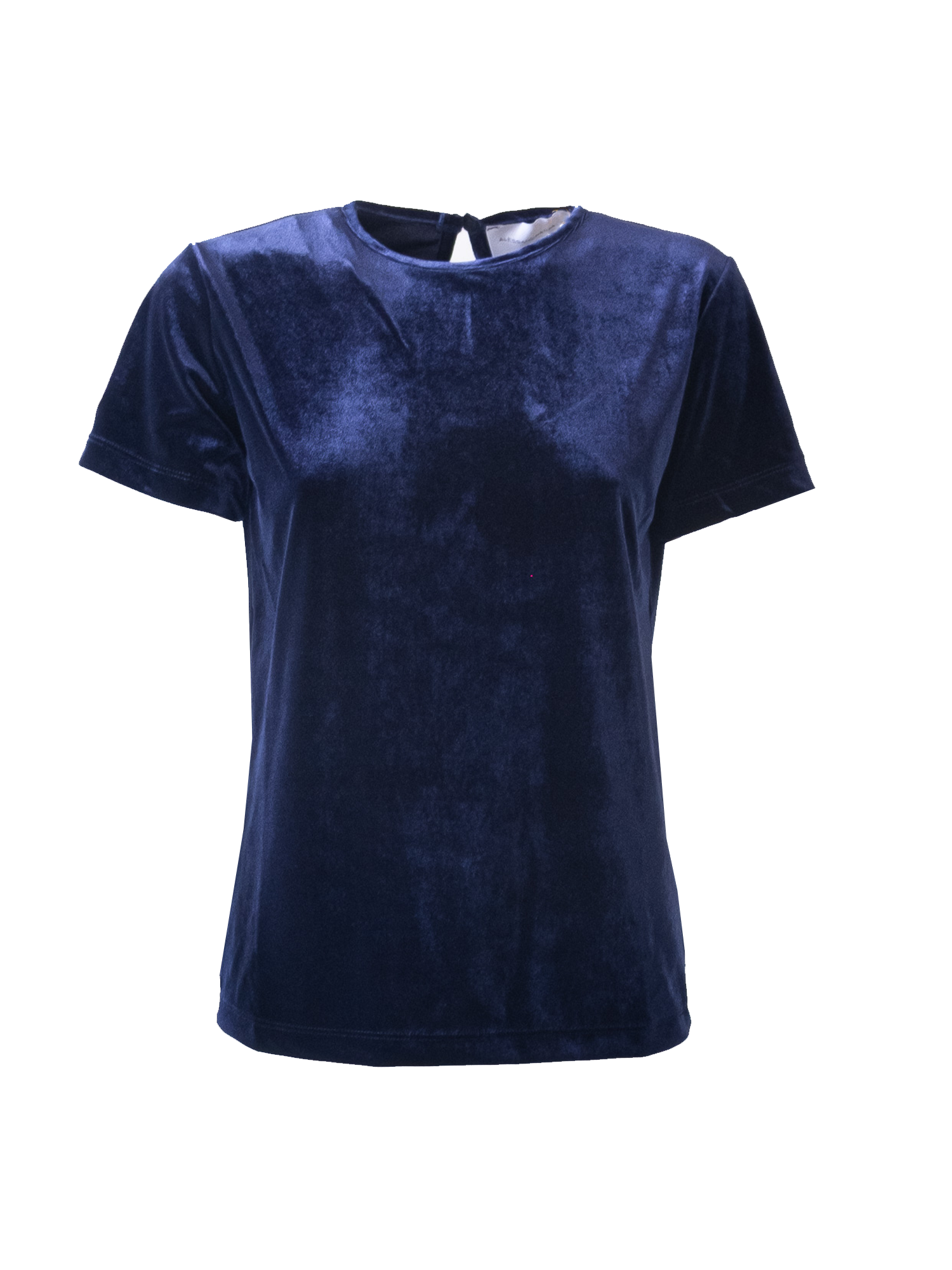 CARMEN - T-shirt in blue chenille