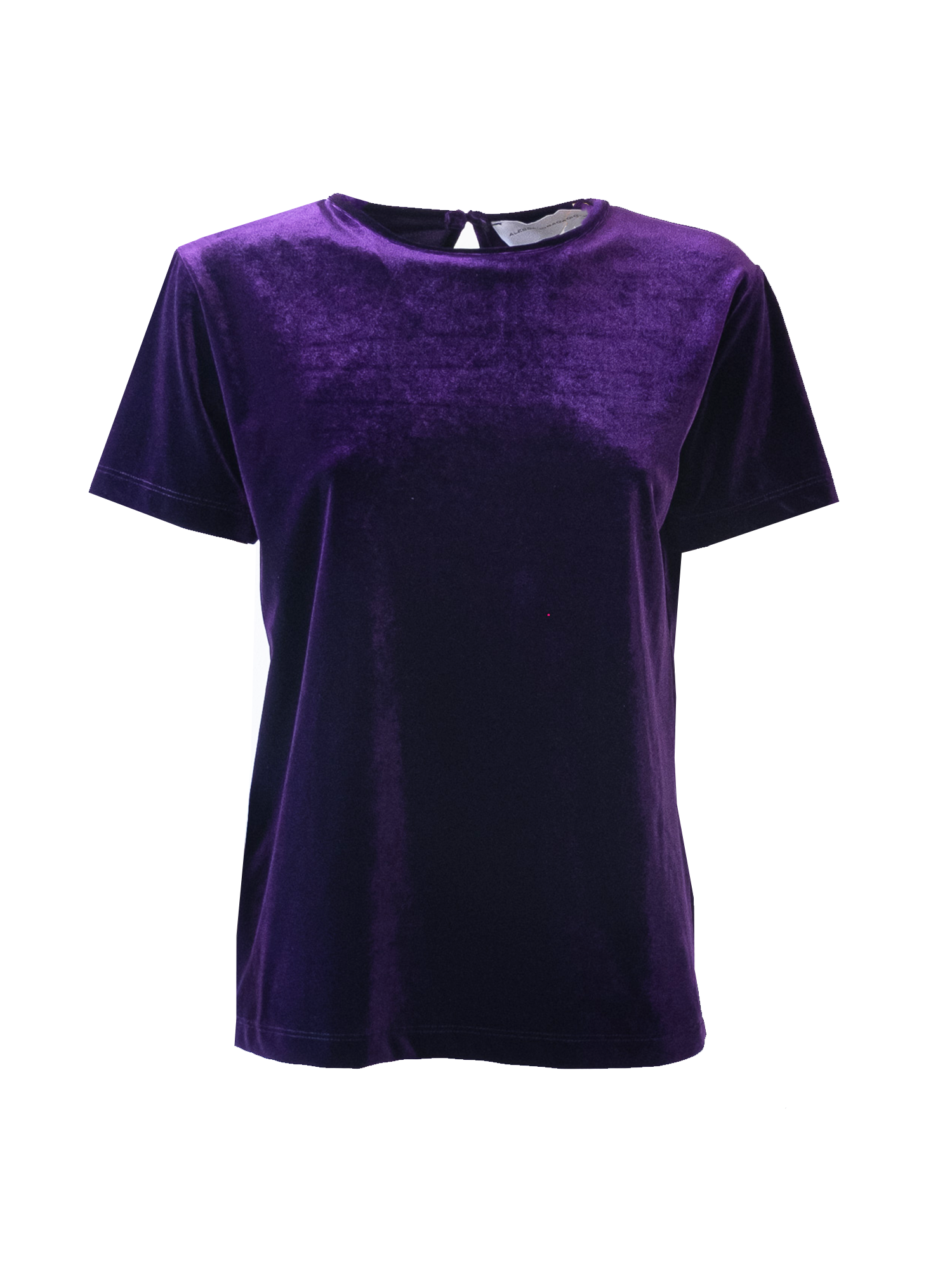 CARMEN - T-shirt in purple chenille
