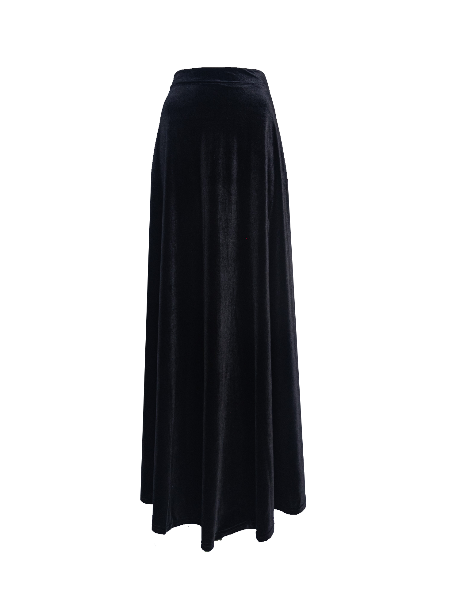 TOSCA - long chenille black maxi skirt