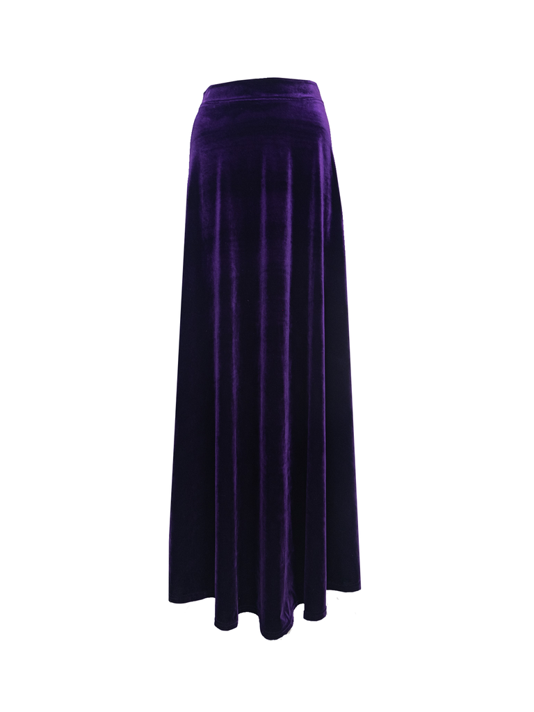 TOSCA - long skirt in purple chenille