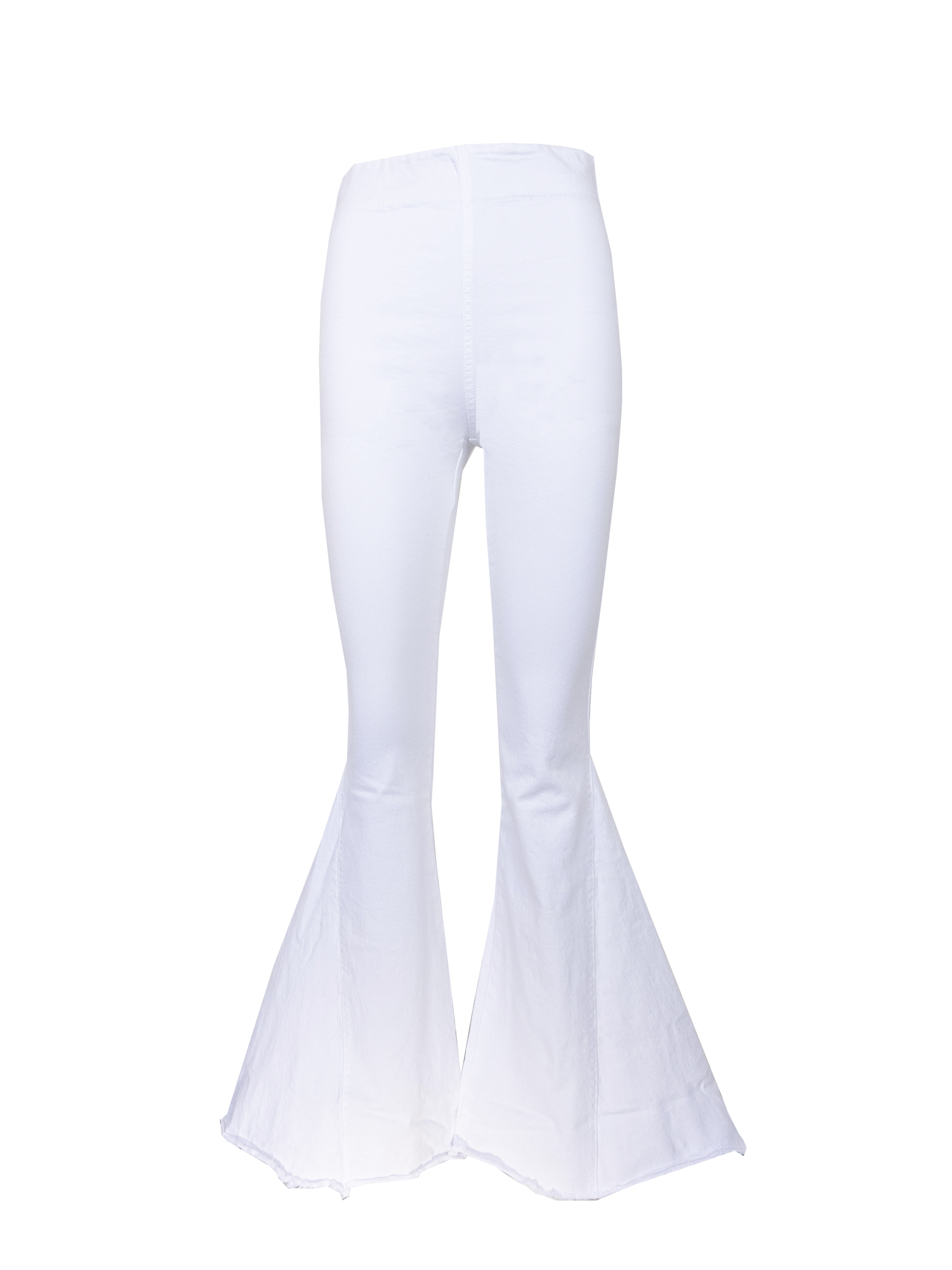White cotton 2025 flare pants