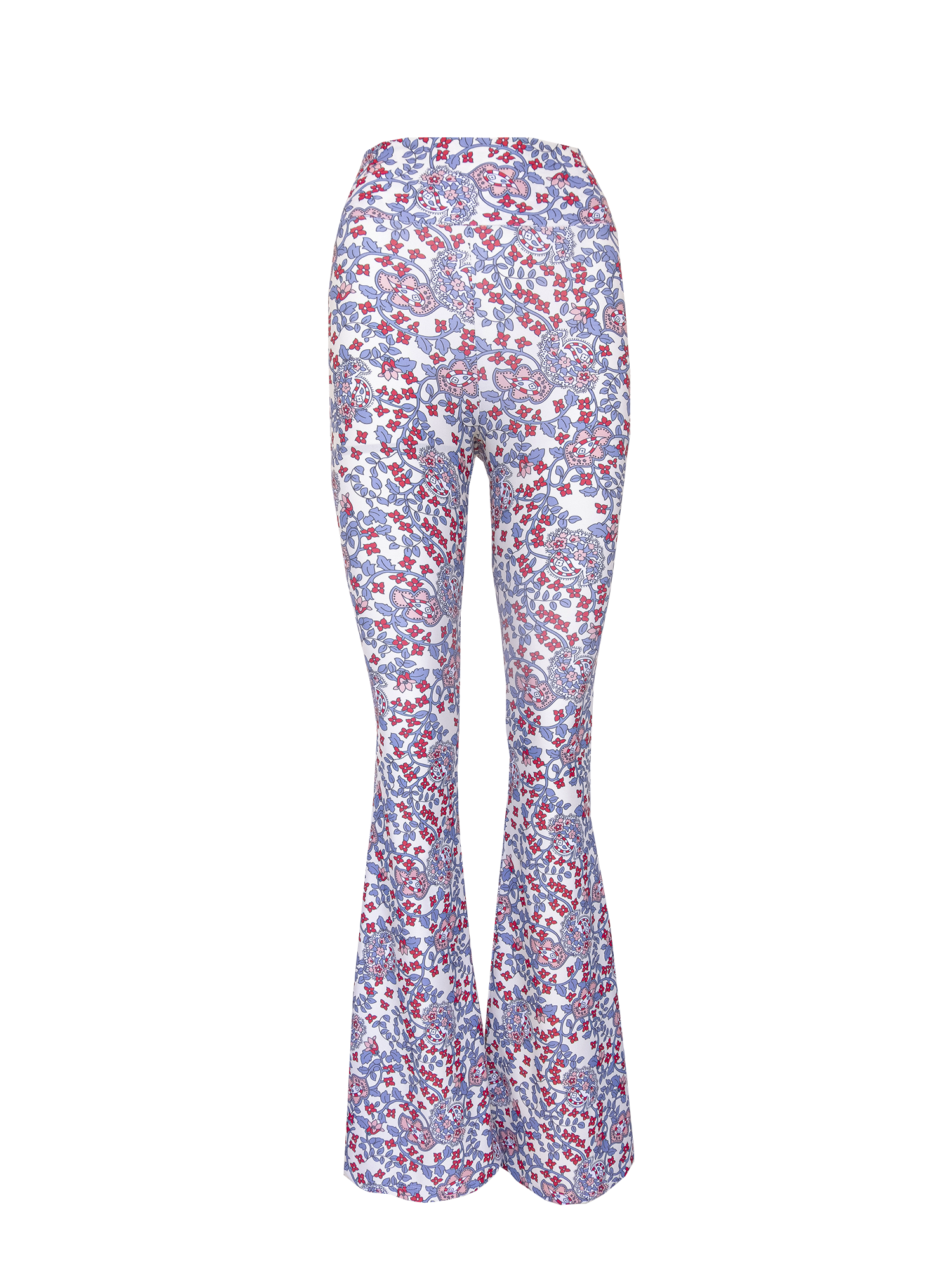 LOLA - flared pants in Kew patterned lycra