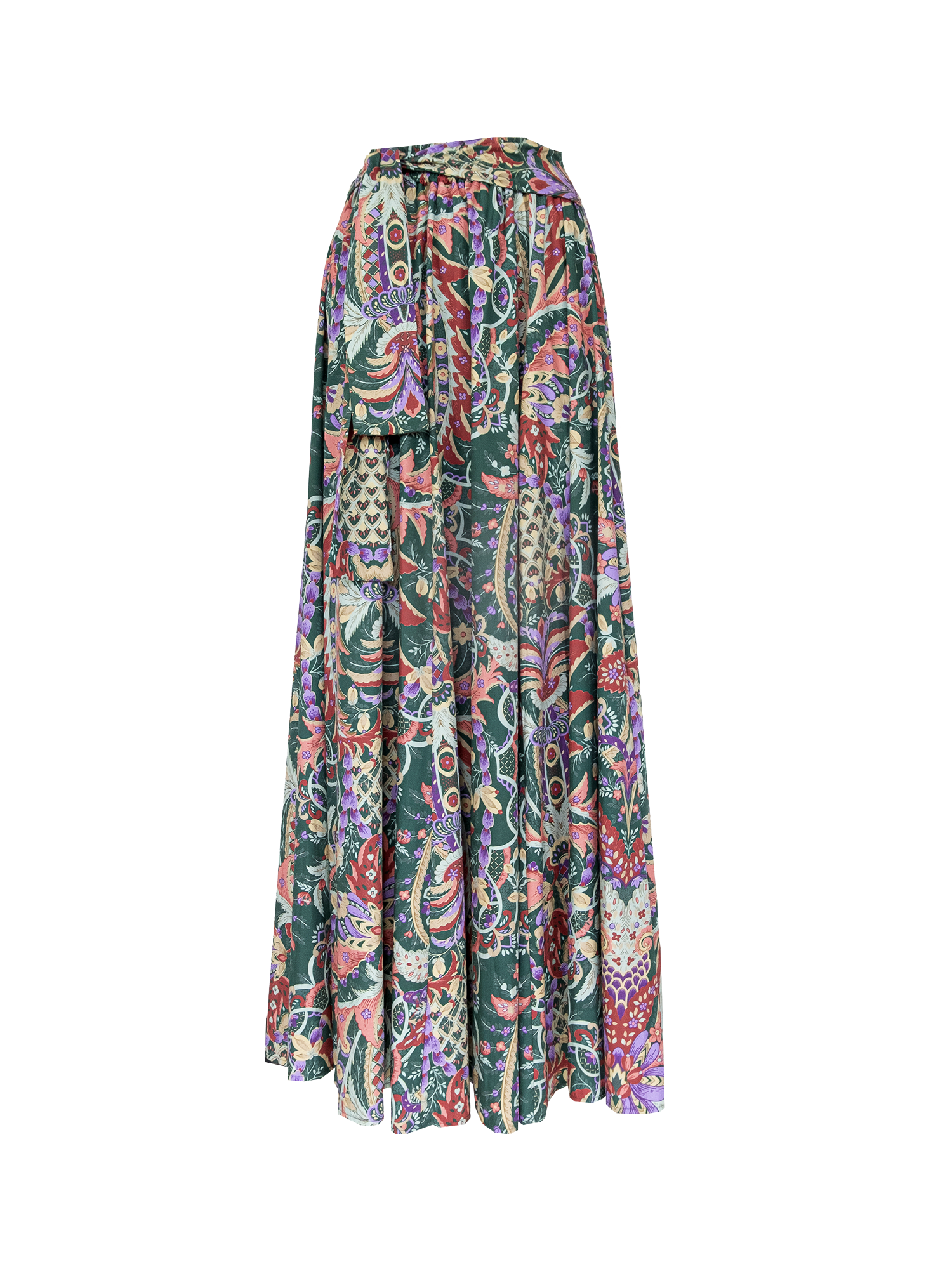 FIORDALISA - long cotton skirt in Pergola pattern
