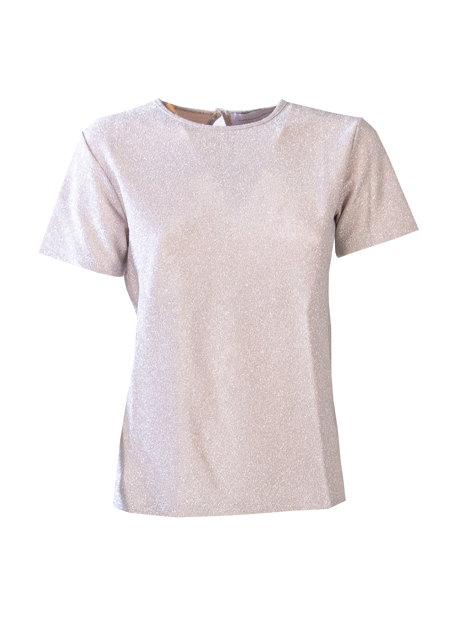 CARMEN - cream lurex t-shirt
