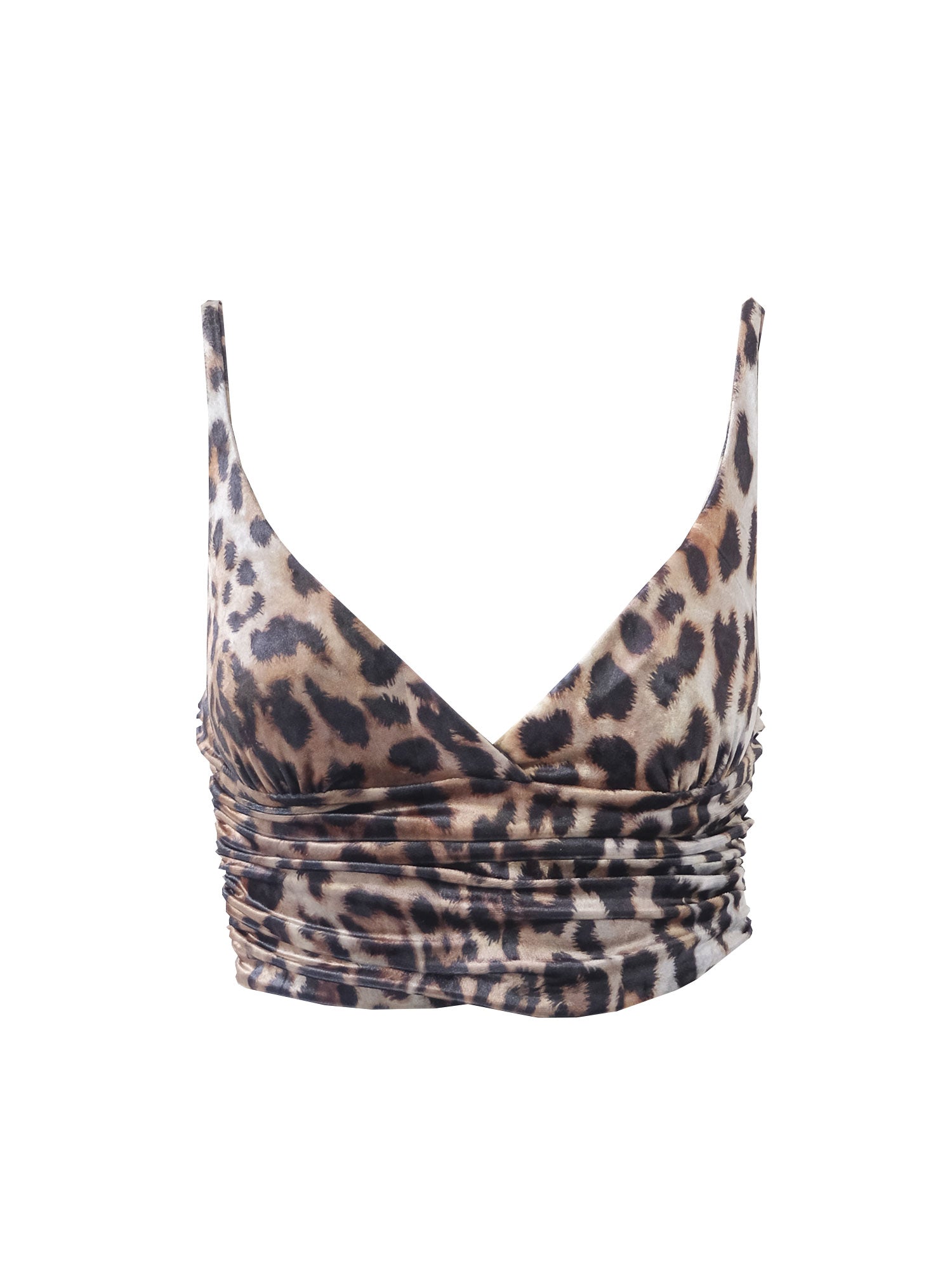 ARIEL - animalier print top in hammered chenille