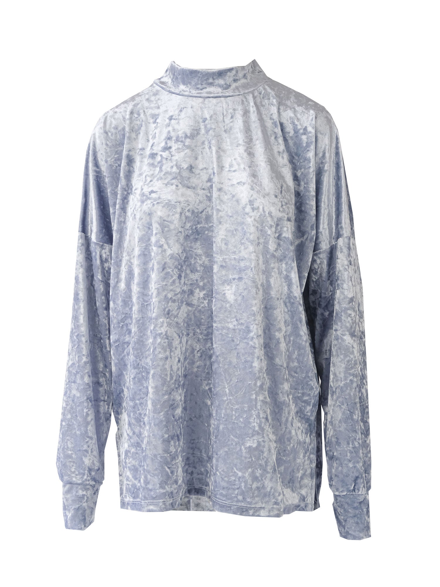 FLORENCE - light blue hammered chenille sweatshirt