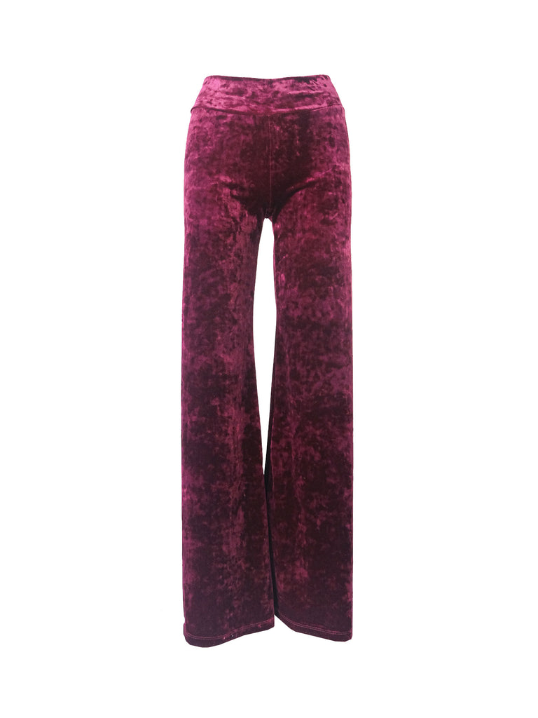 MIMI - trousers in bordeaux hammered chenille