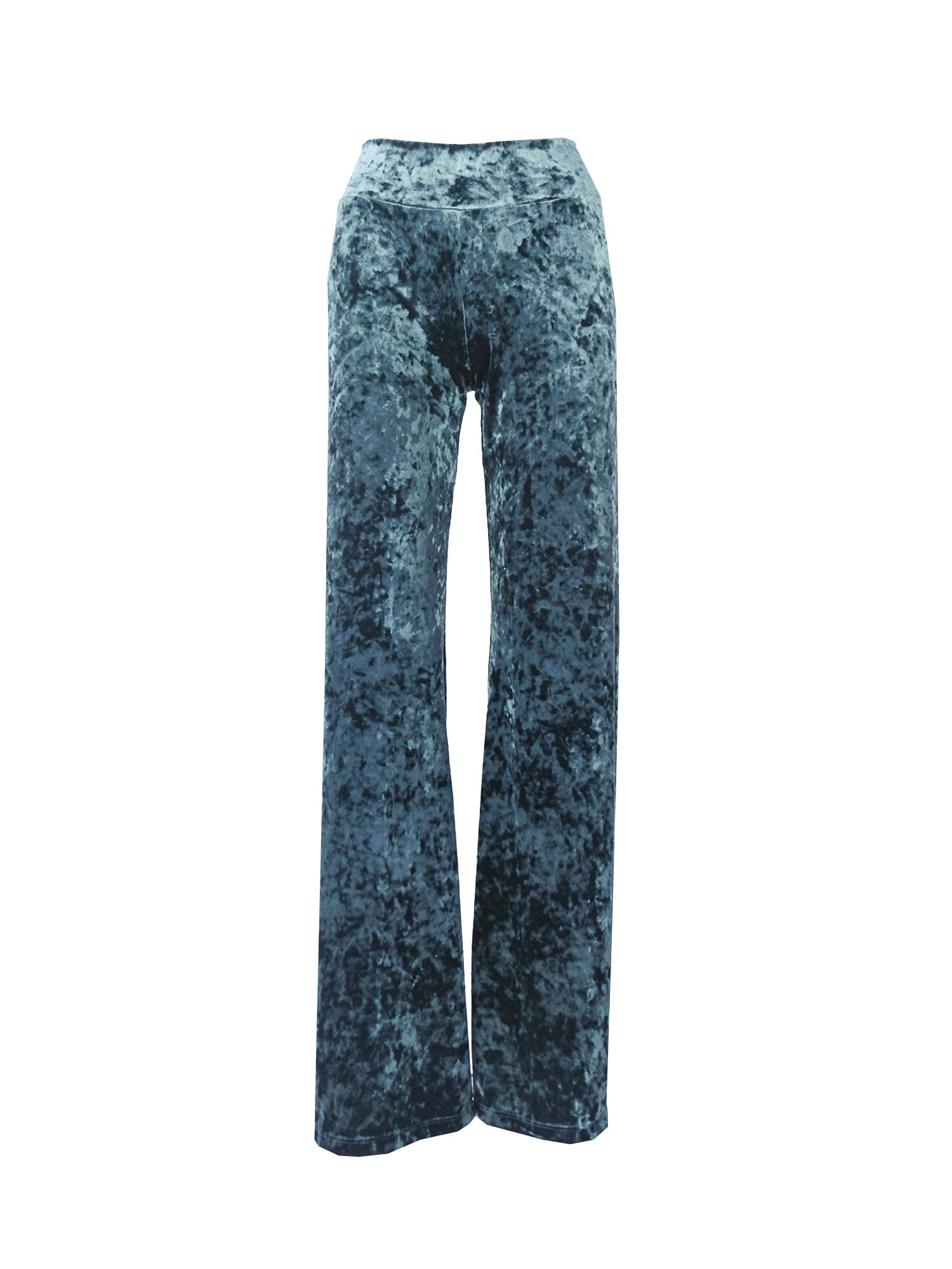 MIMI - trousers in green hammered chenille