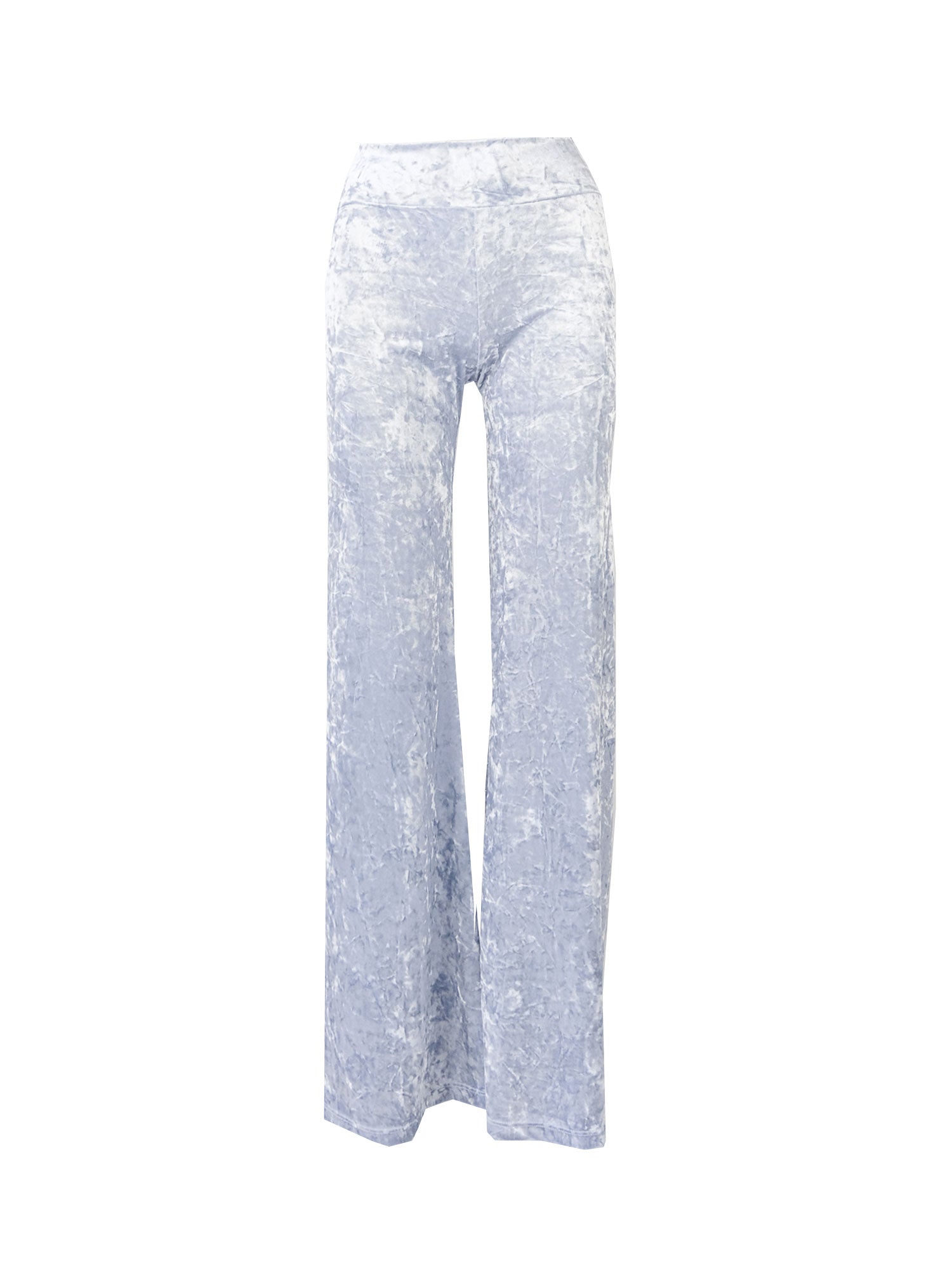 MIMI - trousers in light blue hammered chenille