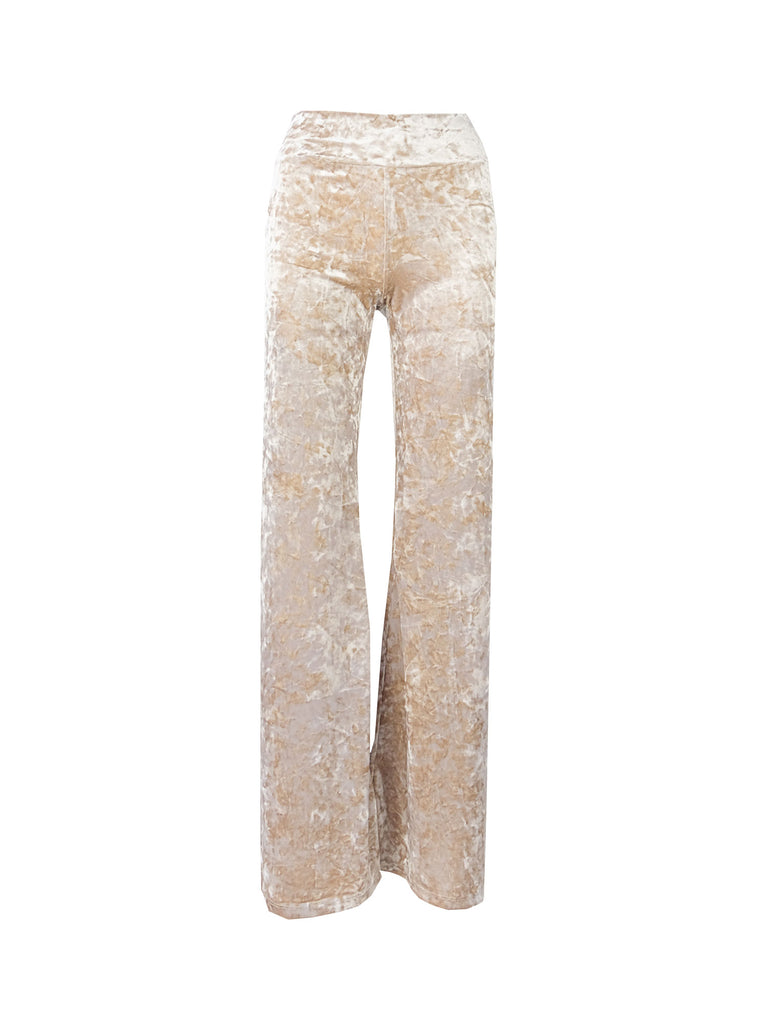MIMI - trousers in champagne hammered chenille