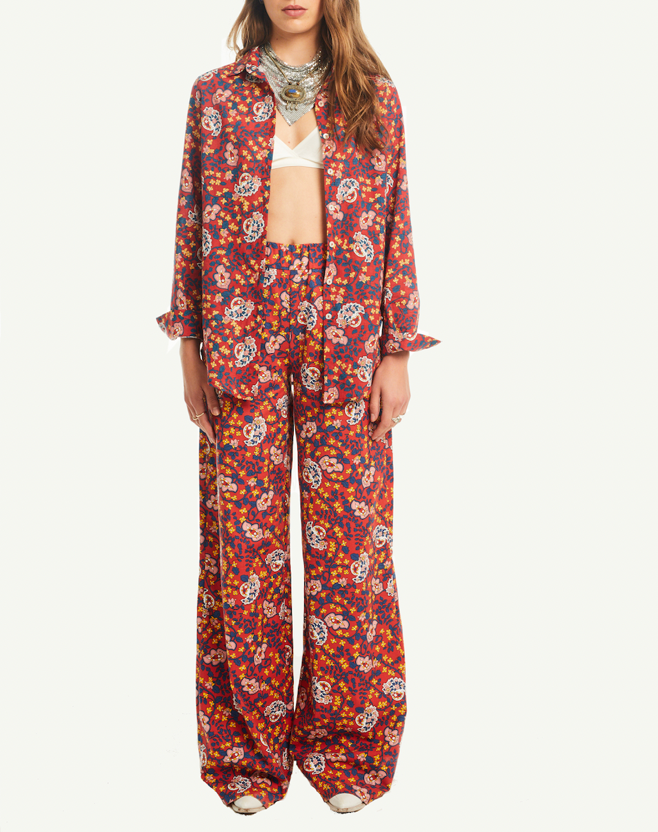 PEONIA camicia mussola cotone Red Obsession The Obsession Collection Alessandra Gallo