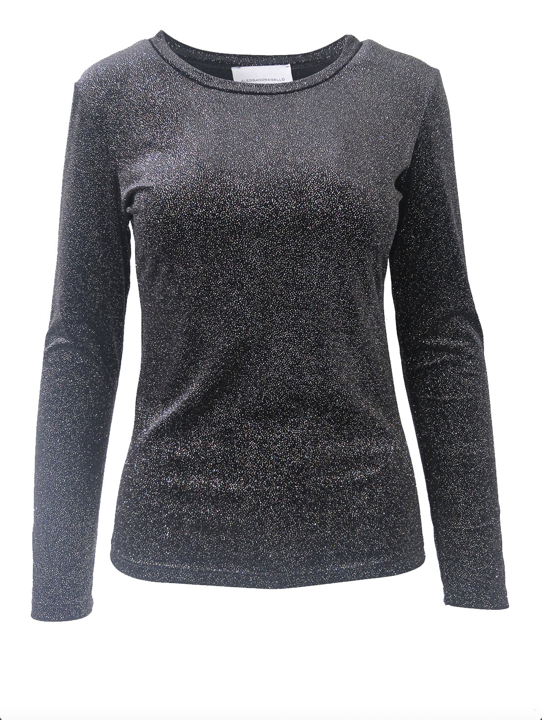 VIOLET - black glitter chenille sweater