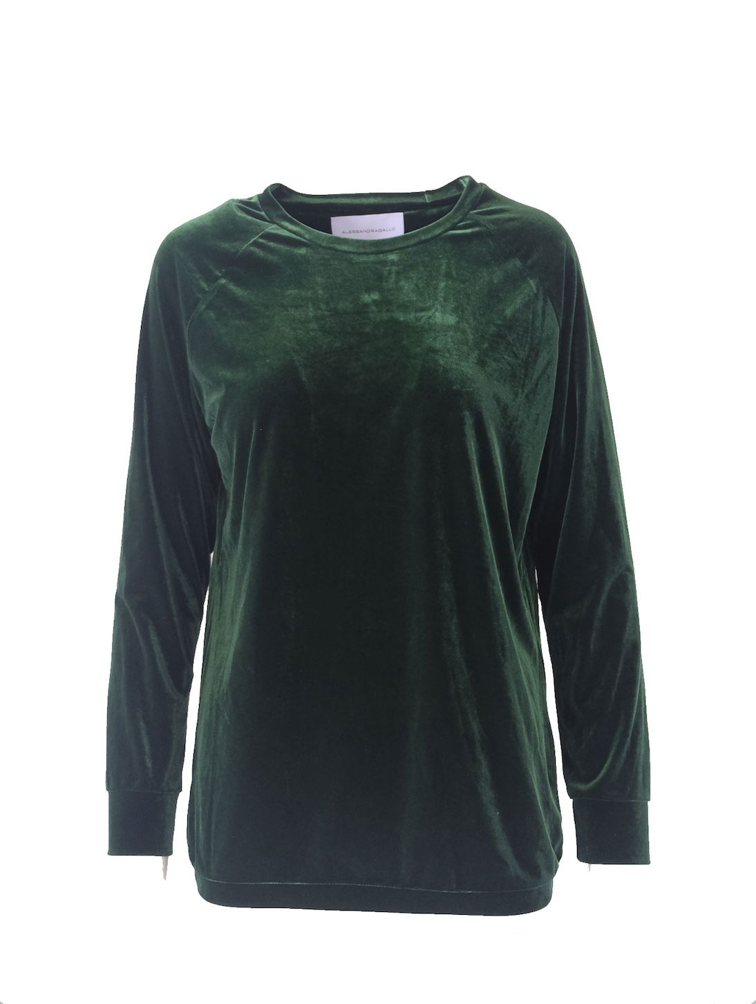 FLORA - chenille sweatshirt in emerald green