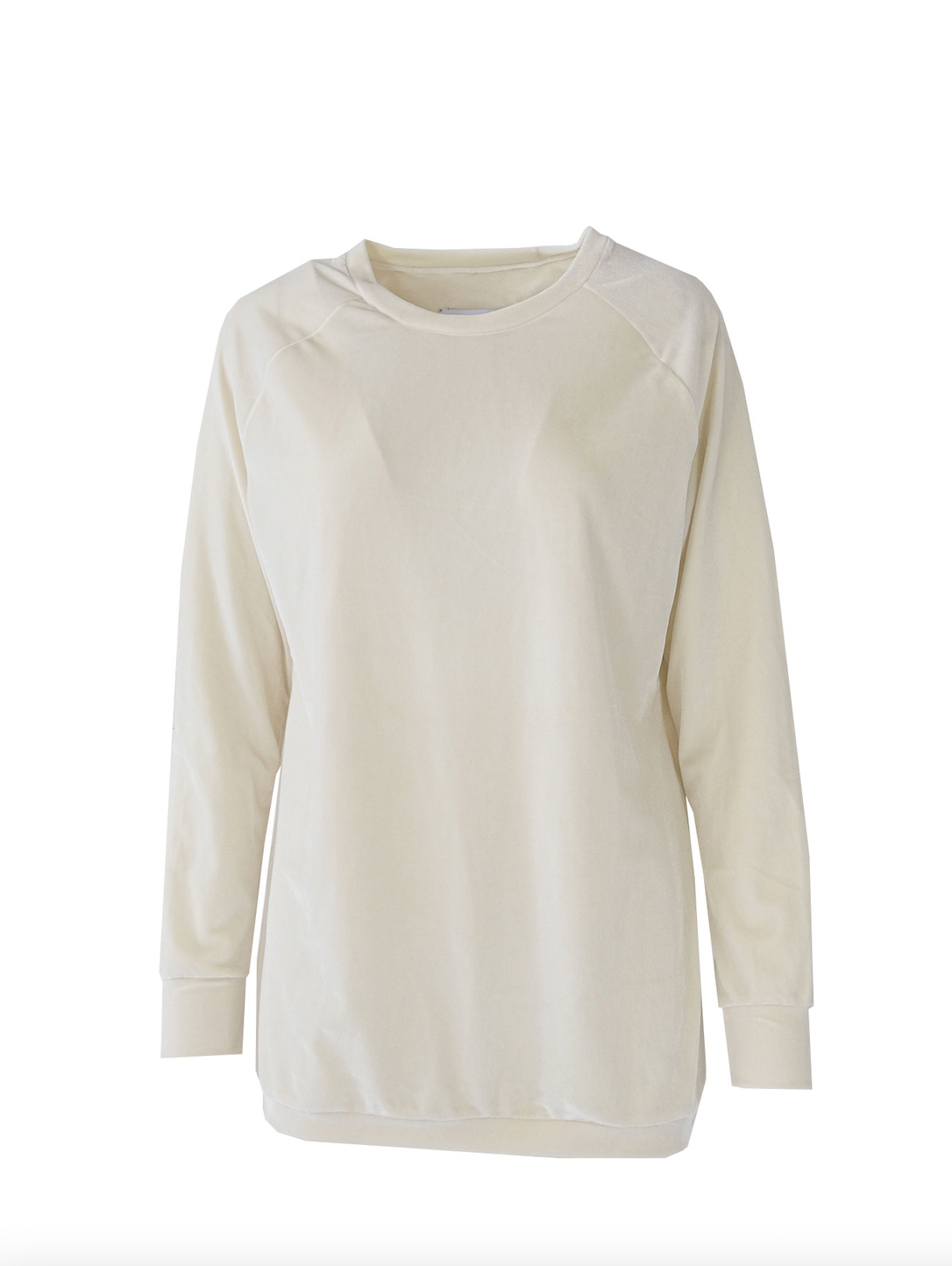 FLORA - round-necked blouse in cream chenille