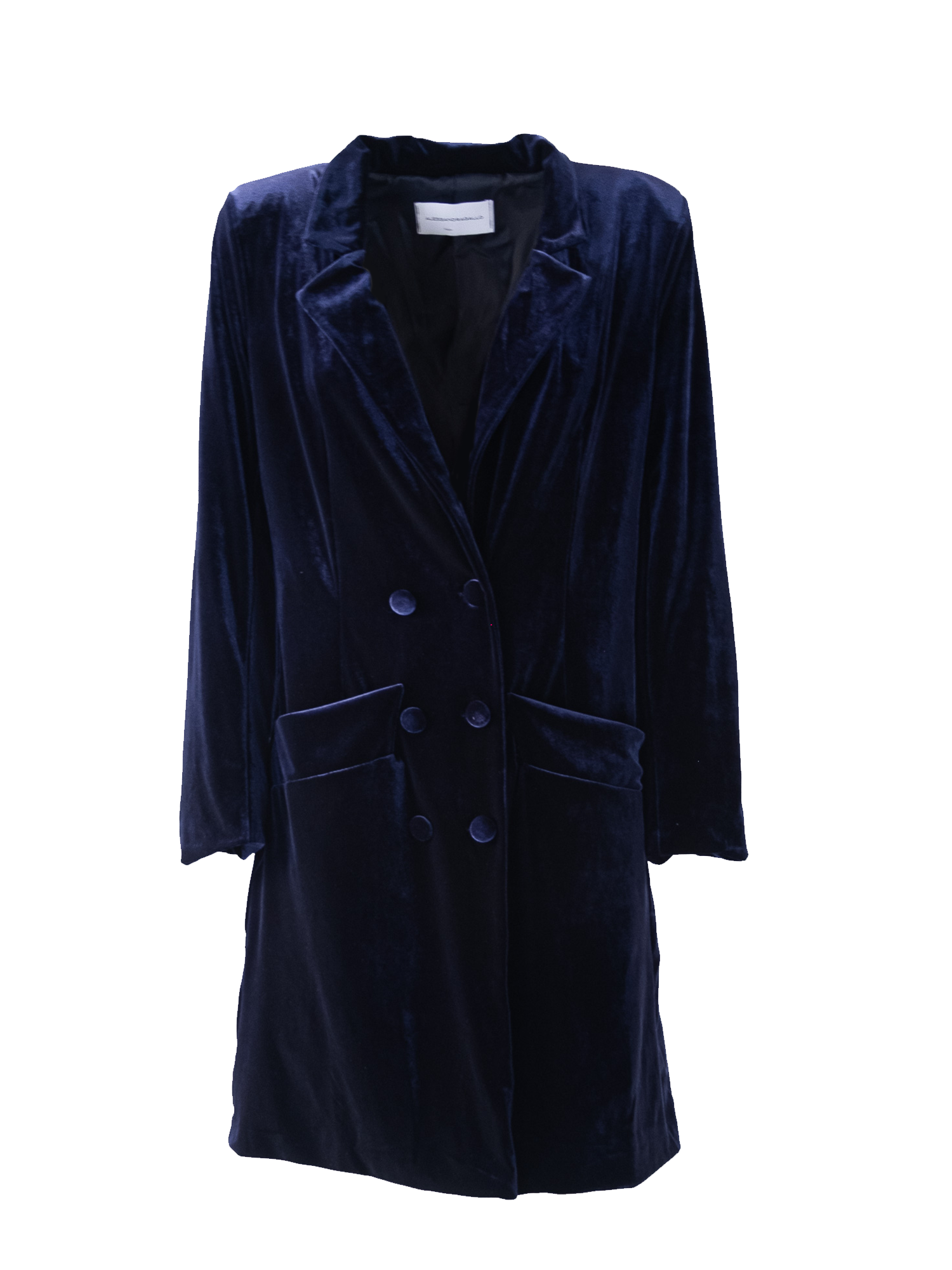 NORA - dress robe coat in blue chenille