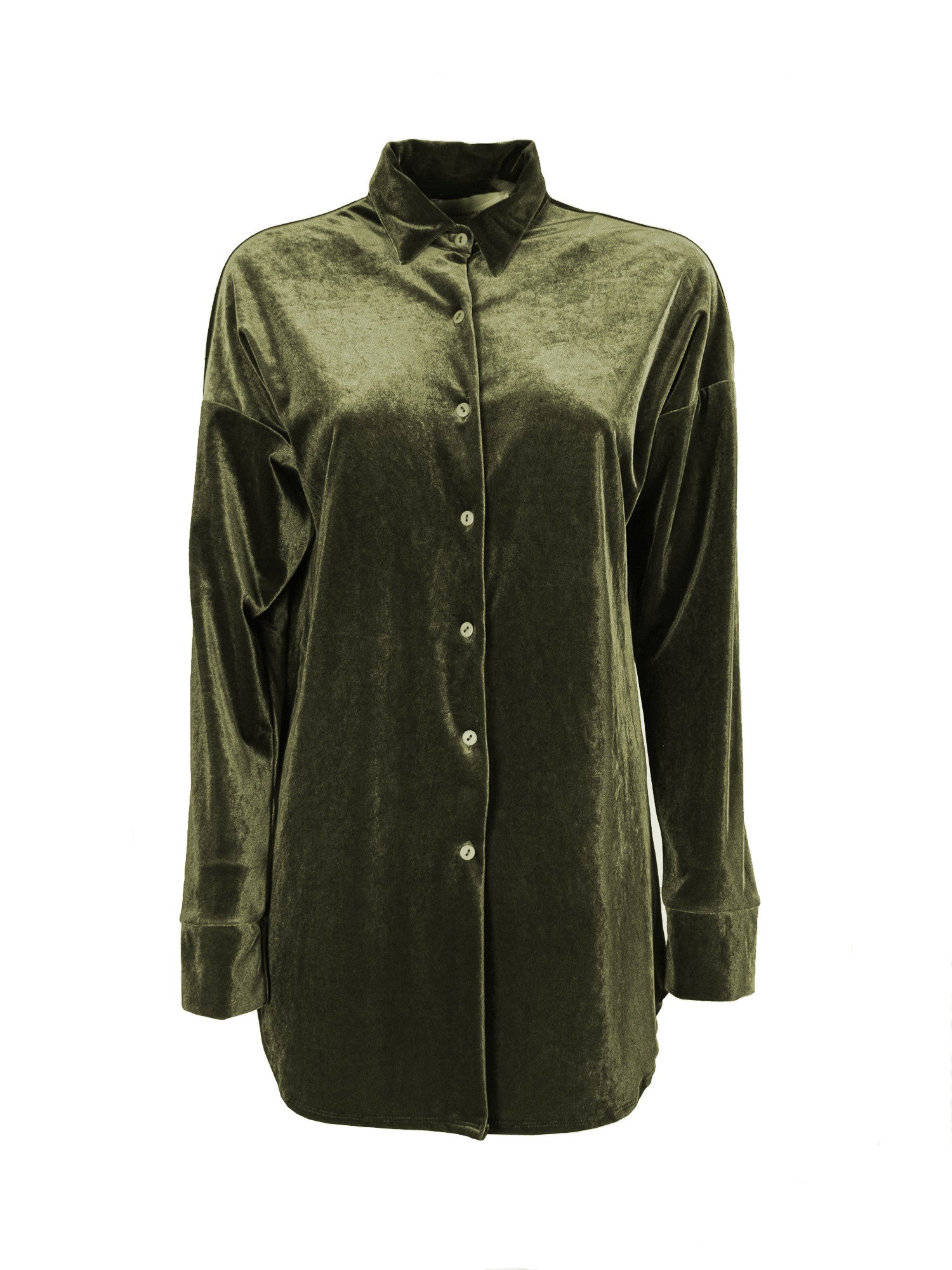 CELESTE - green chenille shirt